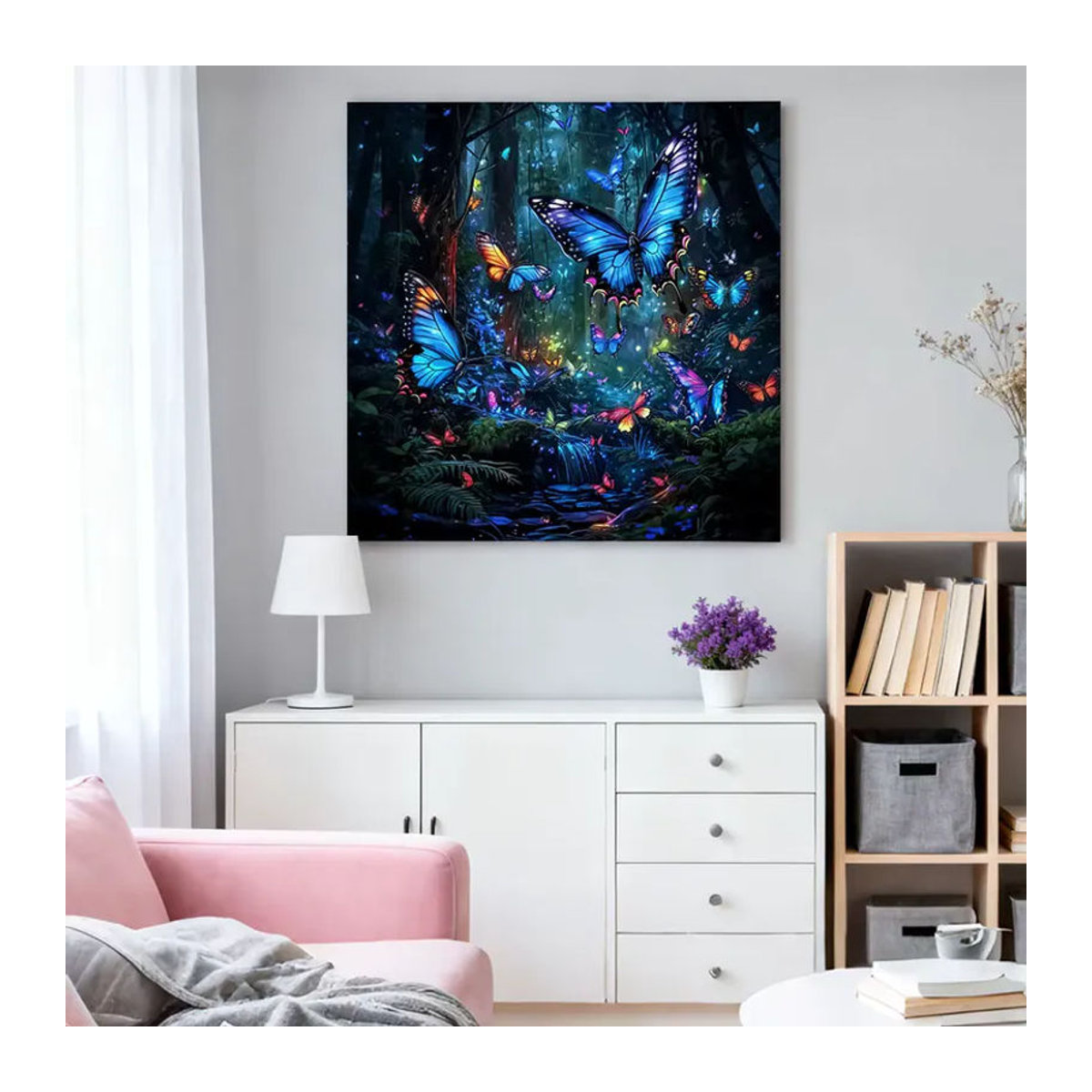 HUACAN Diamantmalerei Schmetterling DIY Set mit mehrfarbigem Motiv zur Wandmontage - Bild 3