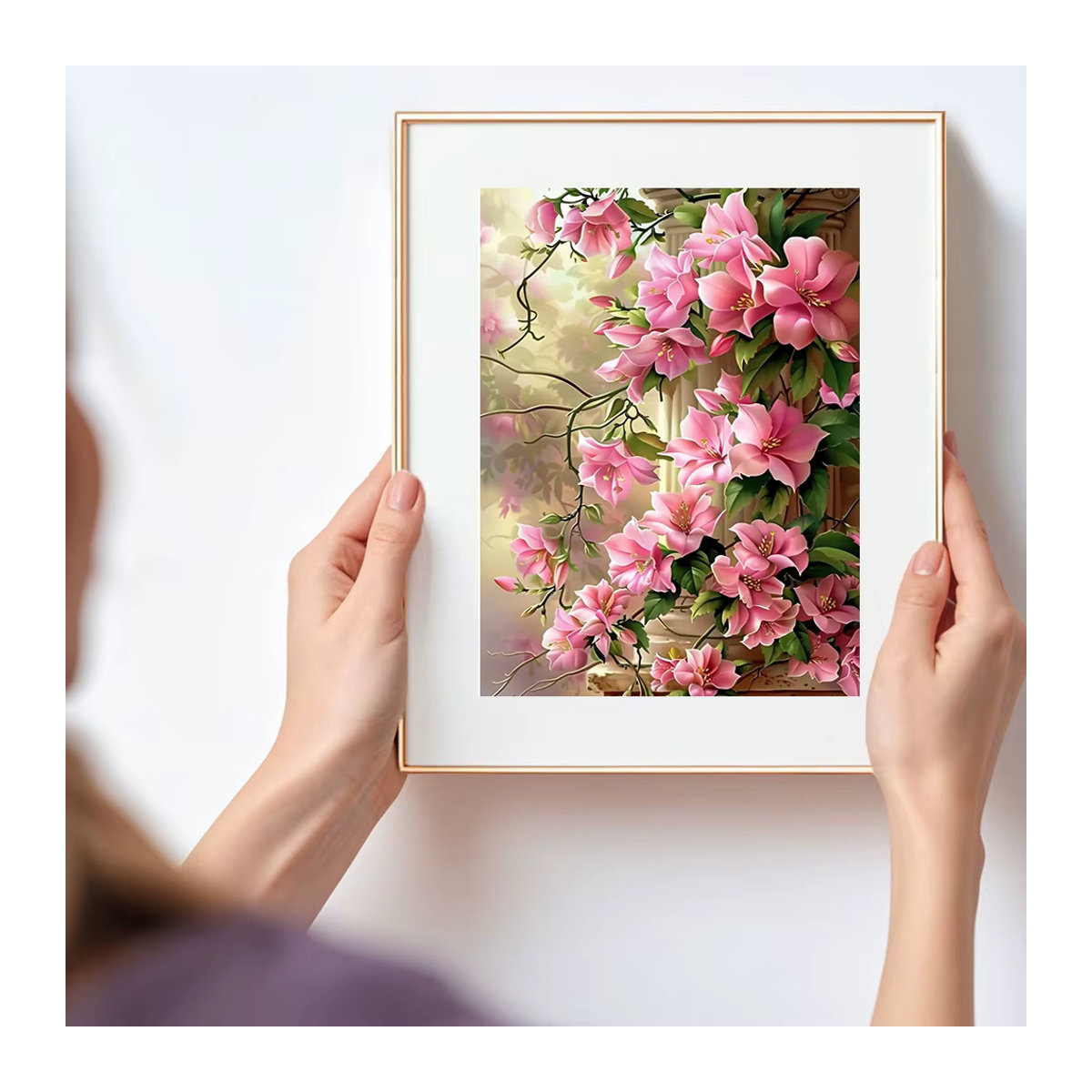 Huacan DIY Diamantmalerei Azalea Blumen Set, mehrfarbige Strassstickerei als dekoratives Bild - Bild 3