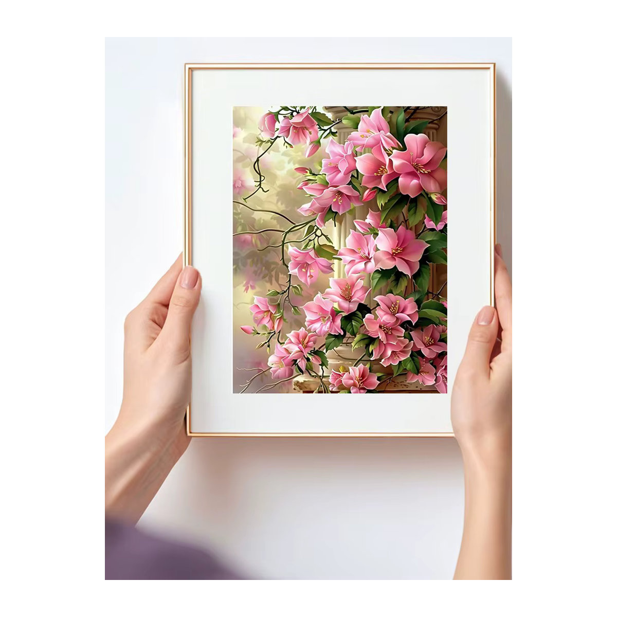Huacan DIY Diamantmalerei Azalea Blumen Set, mehrfarbige Strassstickerei als dekoratives Bild - Bild 4