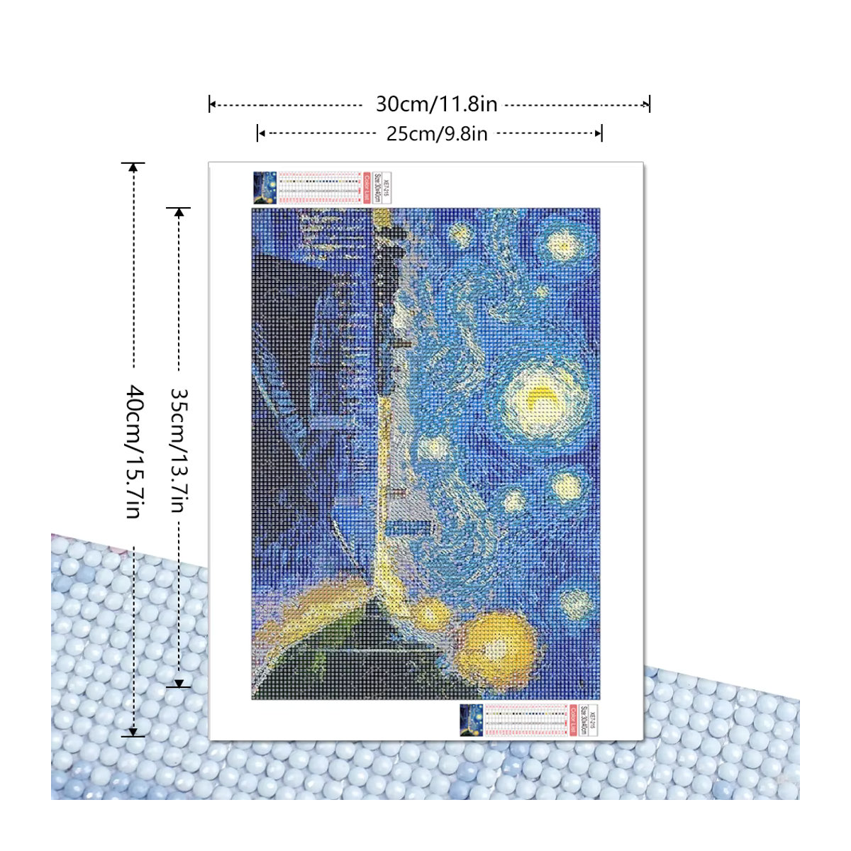 Huacan DIY Diamantmalerei Sternenhimmel als Abstract Mosaik mit runden Steinen in Mehrfarbig - Bild 3