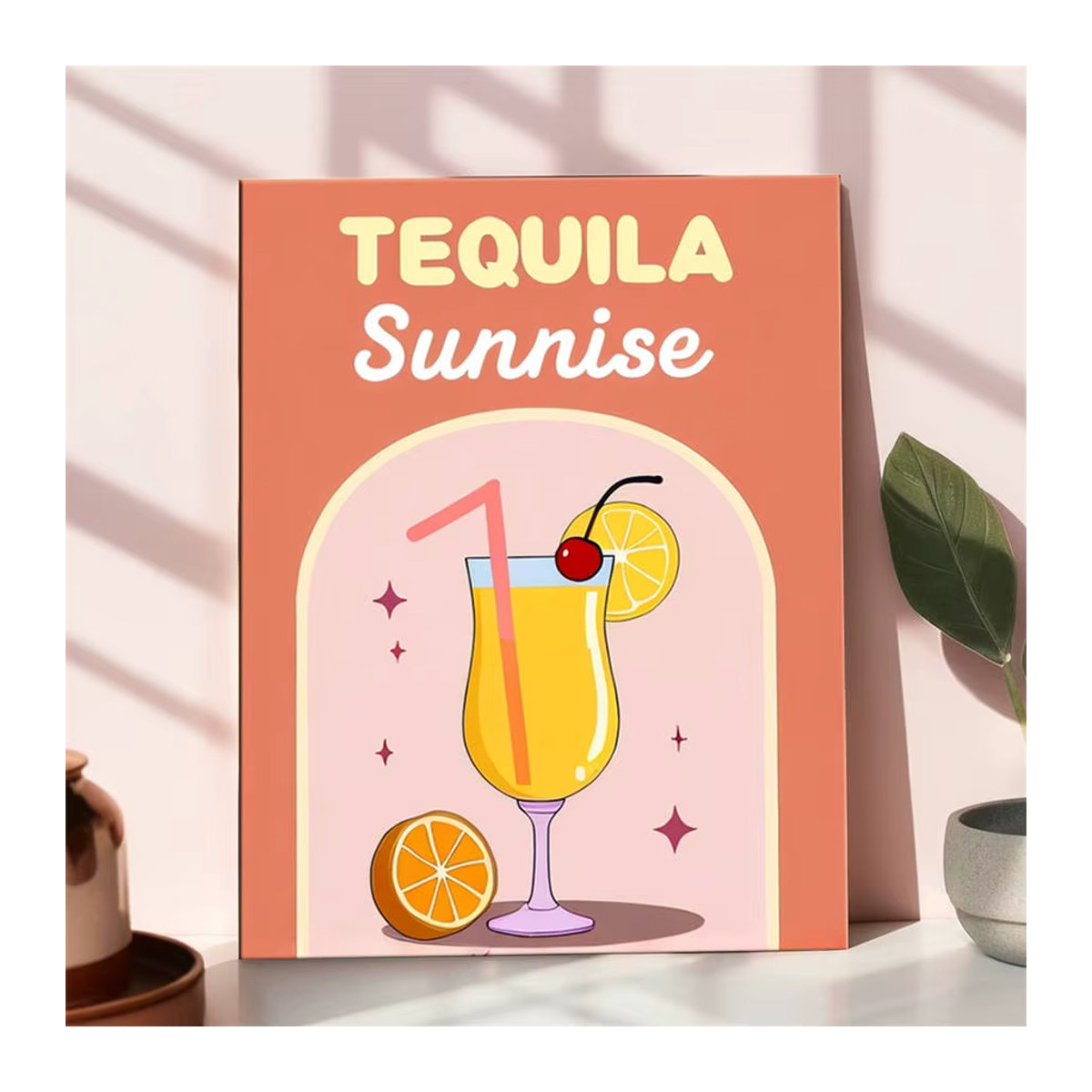 HUACAN Malen nach Zahlen Set mit buntem Cocktailglas und Obstelementen für Erwachsene, DIY-Ölgemälde Kunsthandwerk in mehrfarbig - Bild 3