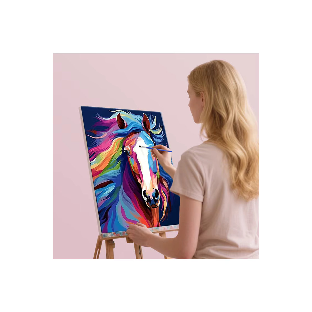 HUACAN Malen nach Zahlen Set mit farbenfrohen Tieren als modernes Ölgemälde auf Leinwand zur DIY-Wanddekoration in Hochformat und Mehrfarbig - Bild 2