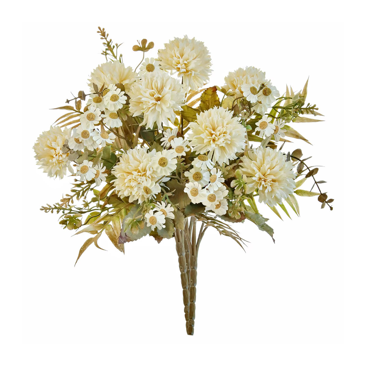 HUALIANQI Künstliche Chrysantheme als Einzelblume in Blau und Weiß für Dekorationen bei Hochzeiten oder im Garten - Bild 2