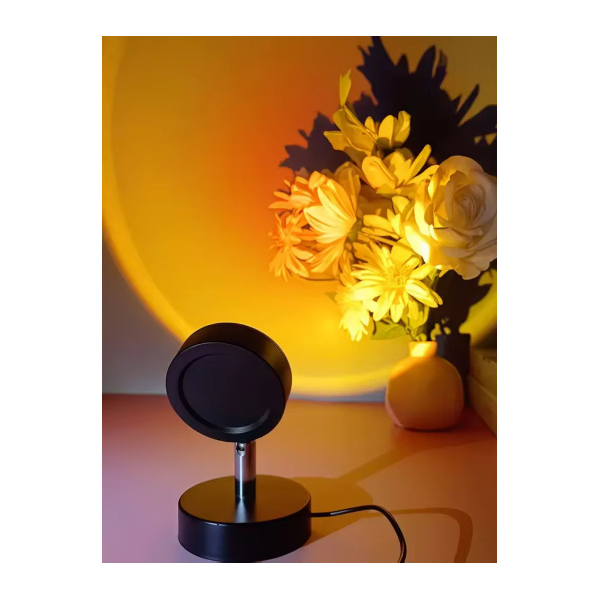 Huananlong Sonnenuntergang-Atmosphärenlampe in Schwarz mit minimalistischem Design für Fotografie und Schlafzimmer - Bild 1