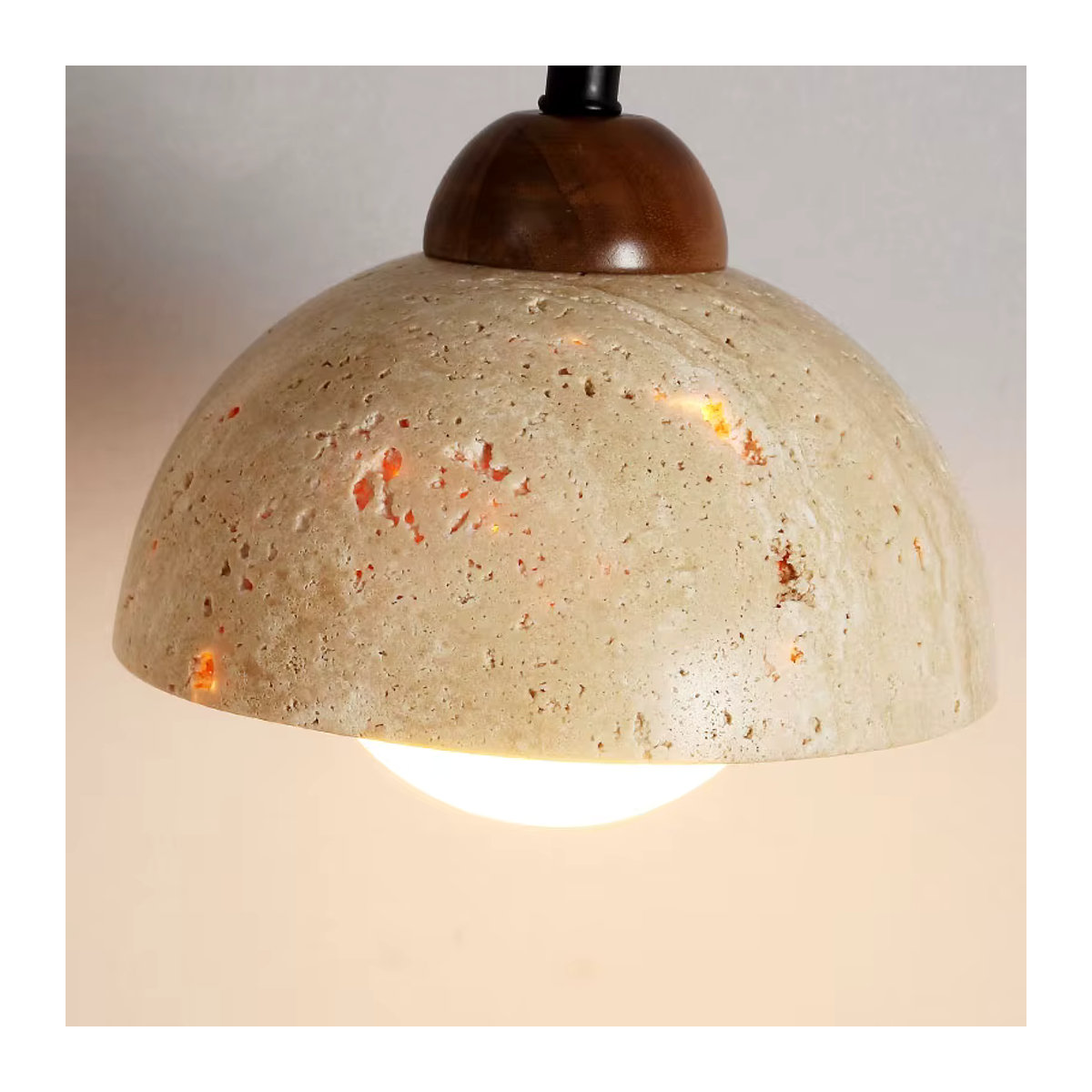 Huangdong Ceropegia Wandleuchte im Wabi-Sabi Design aus Stein und Keramik in Beige für Schlafzimmer und Wohnzimmer im Retro-Stil - Bild 2