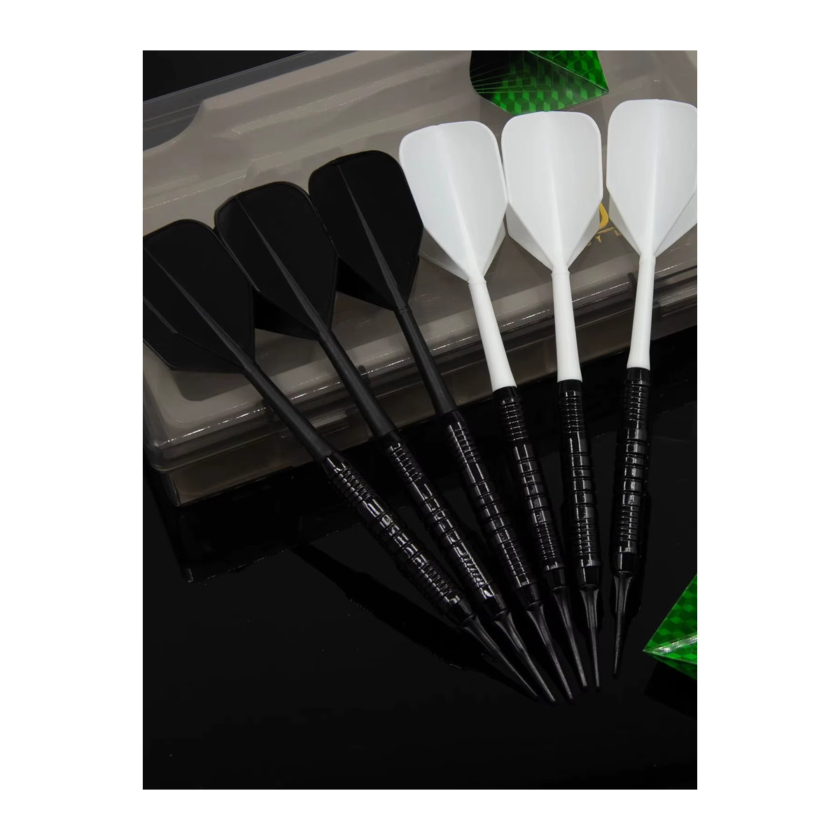 Huanqu Professionelles Dart-Set mit sechs Eisen-Soft-Tip-Darts in Bunt, inklusive 47mm Gradient-Schäften und Standard-Flights - Bild 5