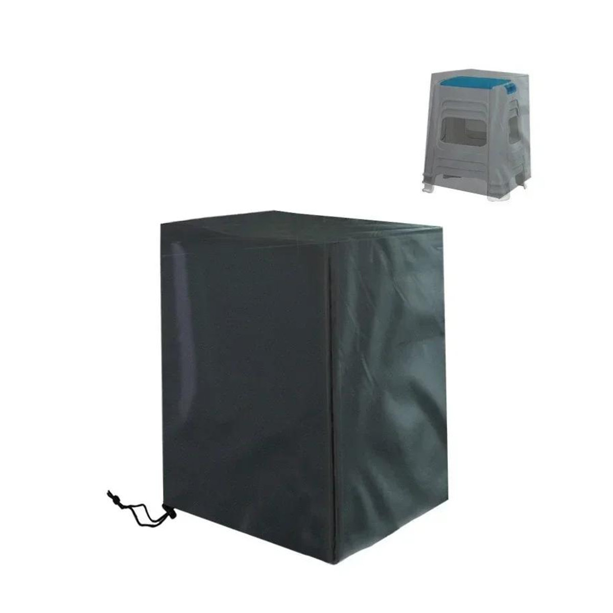 Huapate Staubschutzhülle für Stapelstühle Outdoor, wasserdicht und staubdicht, Farbe: Silber, H x B x T: 120 x 64 x 64 cm - Bild 2