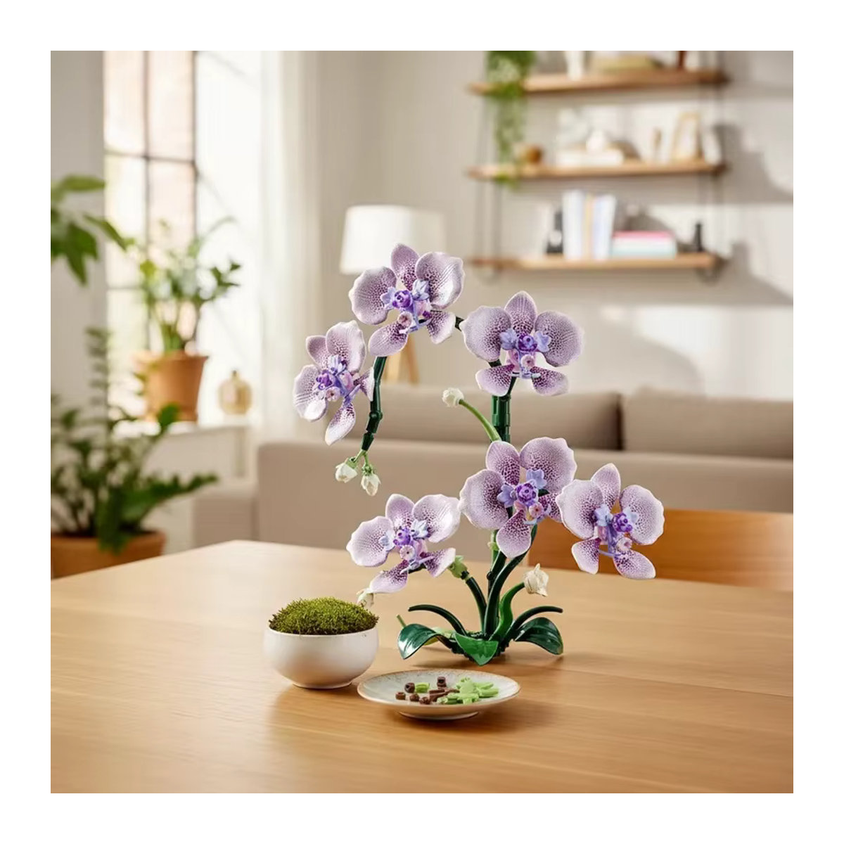 HUATEC Orchideen-Bausatz Botanische Sammlung Lila, 619-teiliger Blumenstrauß aus Kunststoff - Bild 3