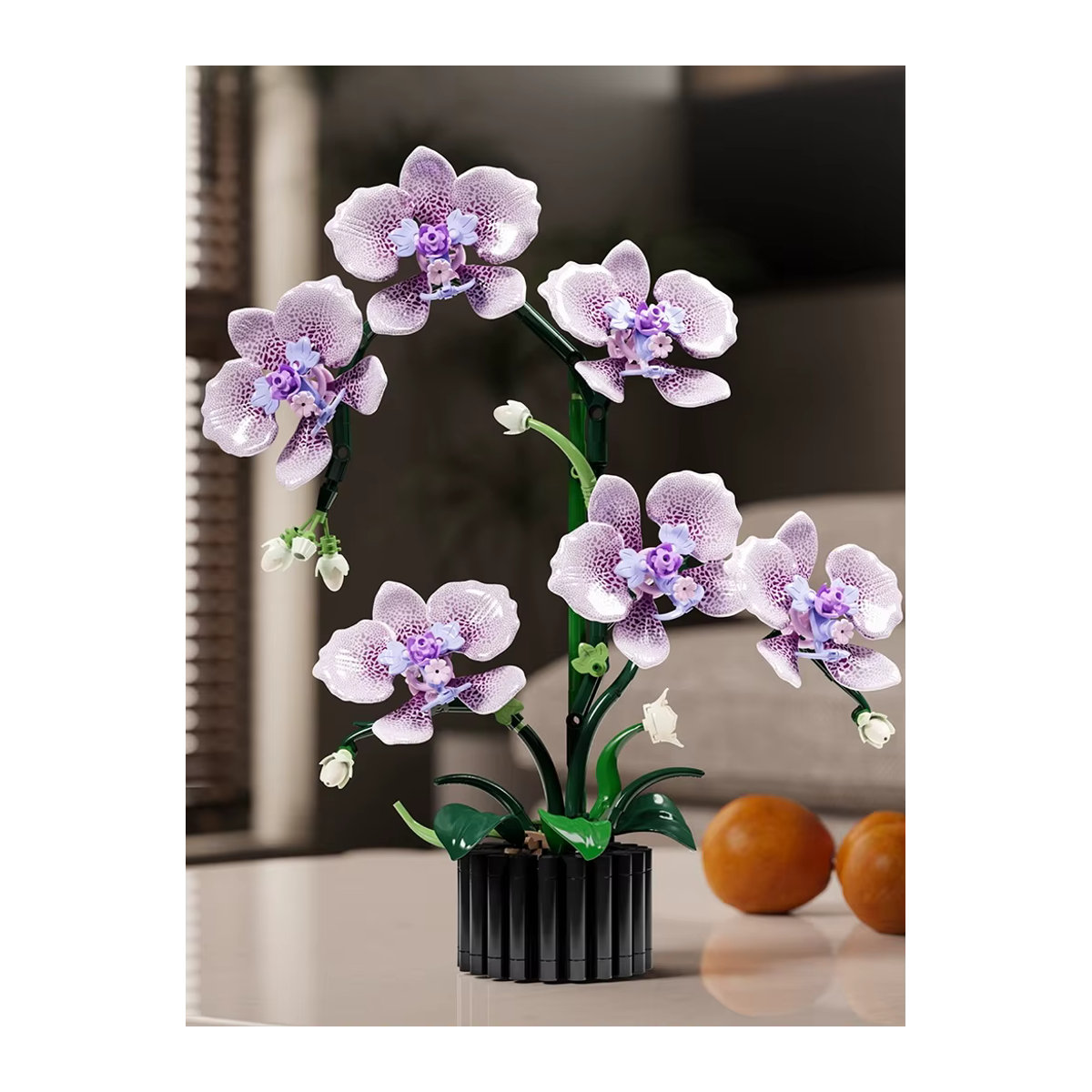 HUATEC Orchideen-Bausatz Botanische Sammlung Lila, 619-teiliger Blumenstrauß aus Kunststoff - Bild 7
