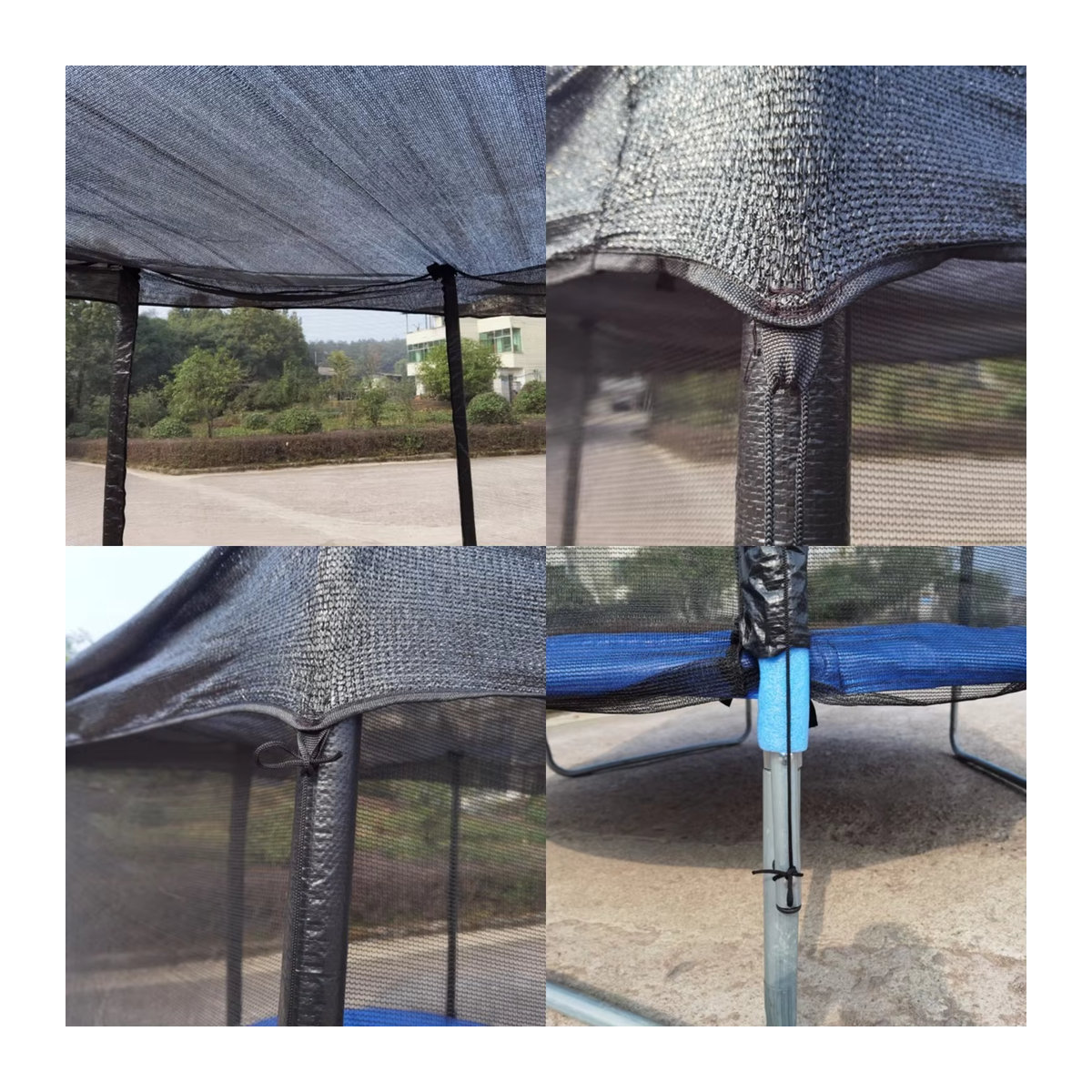 Hufuch Trampolin-Schatten-Abdeckung als Sonnenschutz und Trampolin-Überdachung aus Netzmaterial für deinen Hinterhof - Bild 2