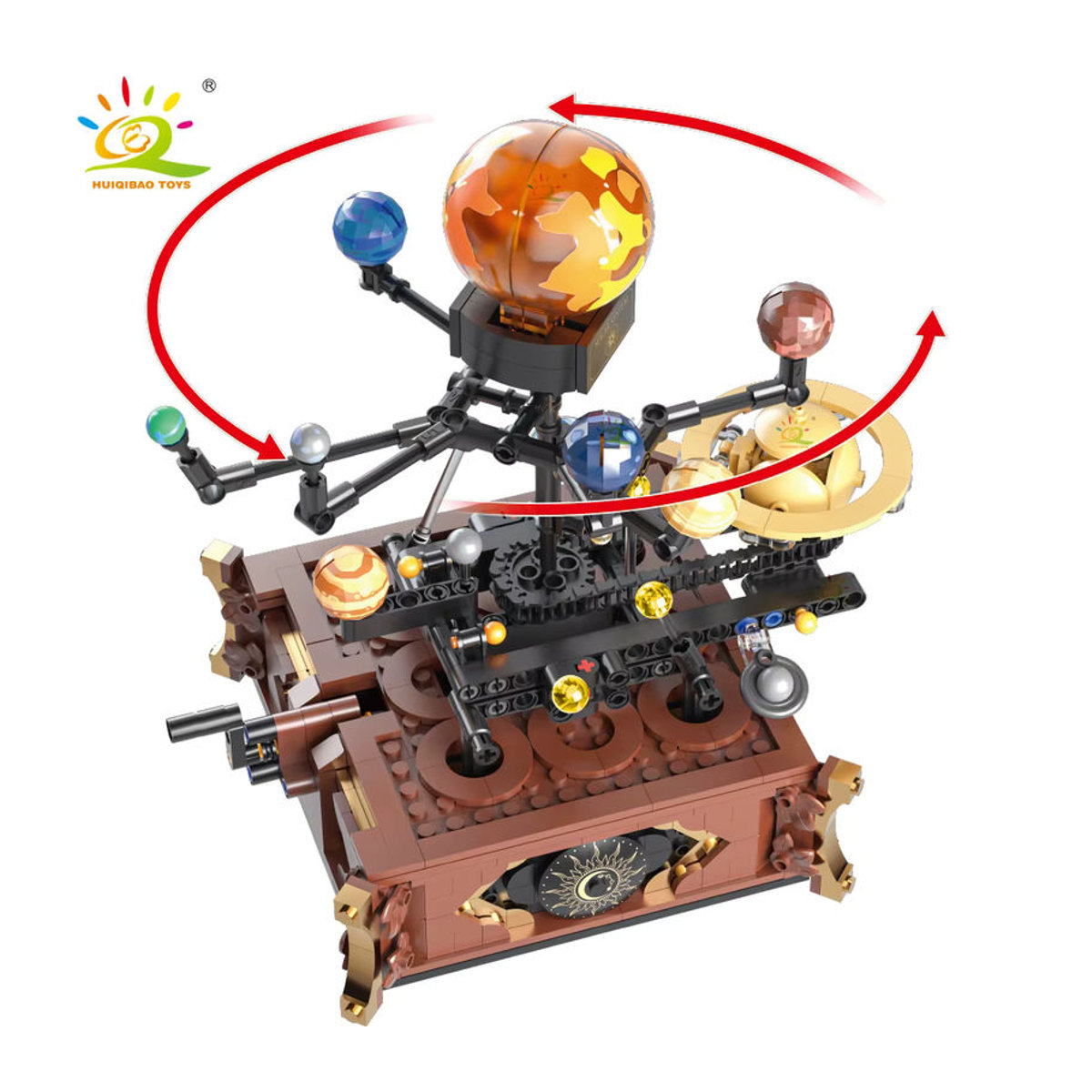 HUIQIBAO MOC Sonnensystem Orbit Planet Modell Baustein Set aus Kunststoff, mehrfarbig, Luft- und Raumfahrt Dekoration für Kinder und Schreibtisch - Bild 5