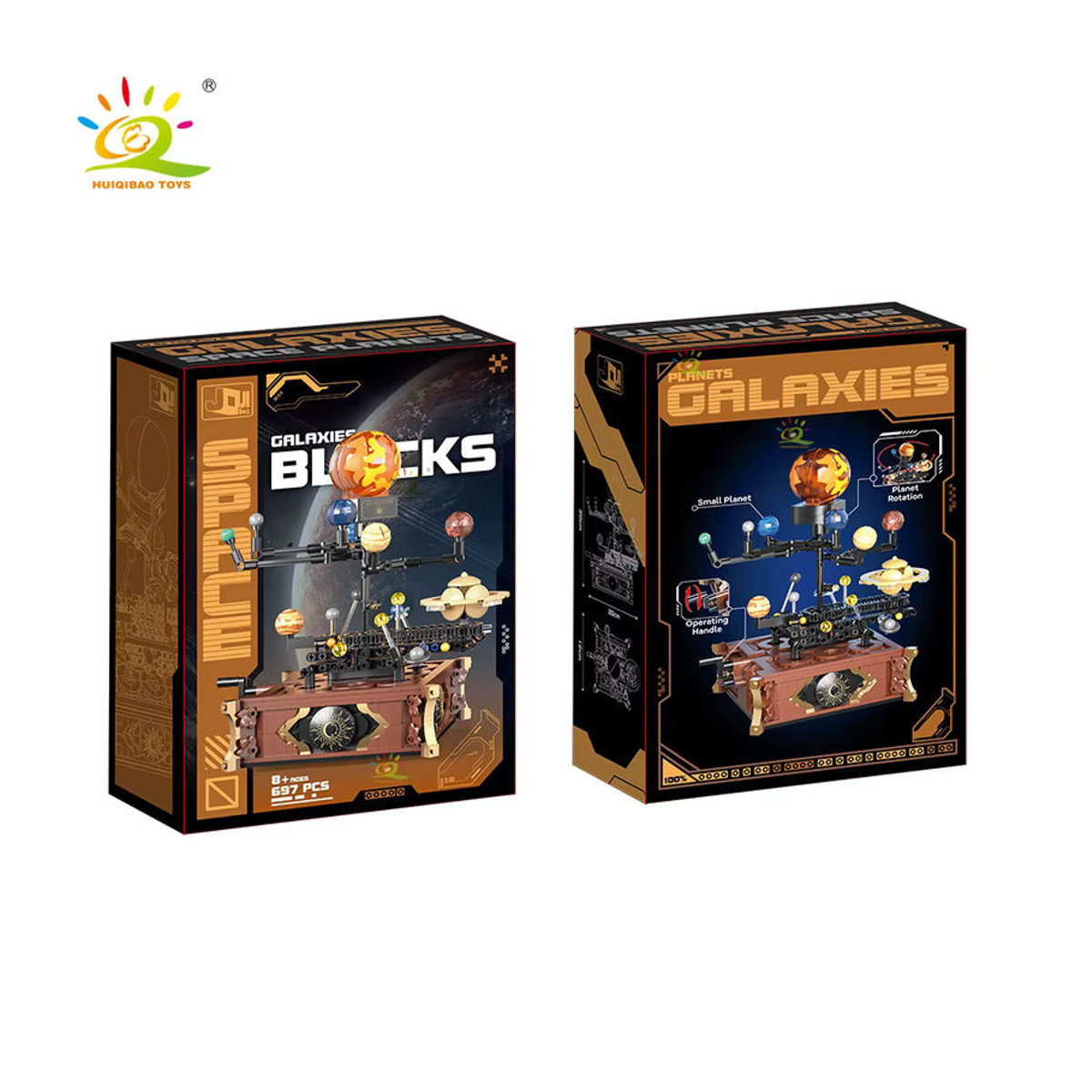 HUIQIBAO MOC Sonnensystem Orbit Planet Modell Baustein Set aus Kunststoff, mehrfarbig, Luft- und Raumfahrt Dekoration für Kinder und Schreibtisch - Bild 6