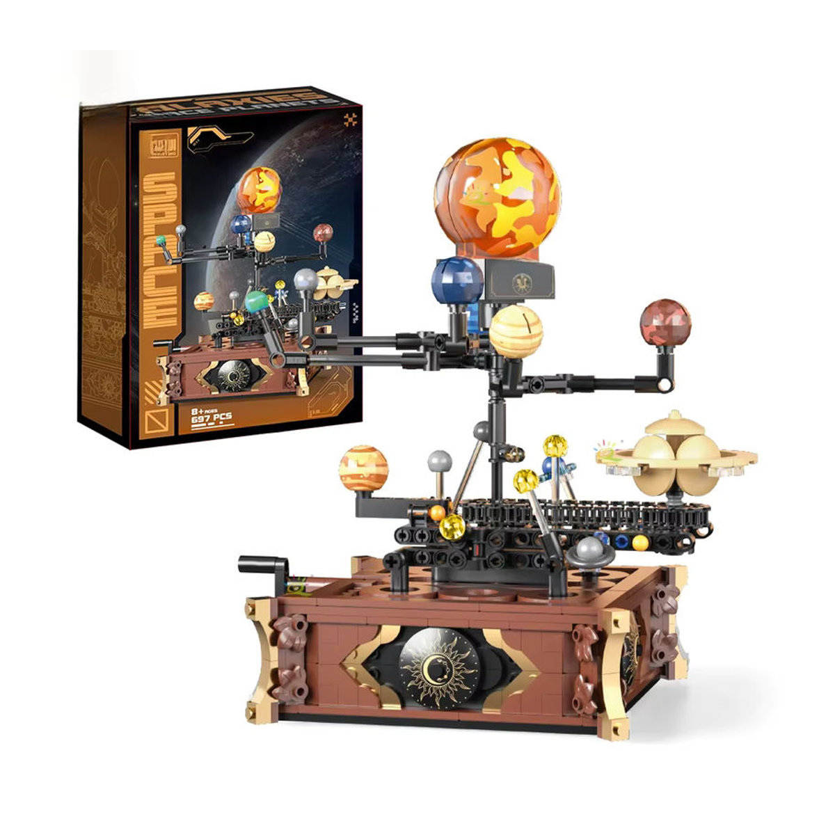 HUIQIBAO MOC Sonnensystem Orbit Planet Modell Baustein Set aus Kunststoff, mehrfarbig, Luft- und Raumfahrt Dekoration für Kinder und Schreibtisch - Bild 7