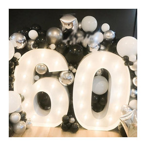 Huiran Ballon-Füllbox mit Lichtern für Geburtstag und Hochzeit,