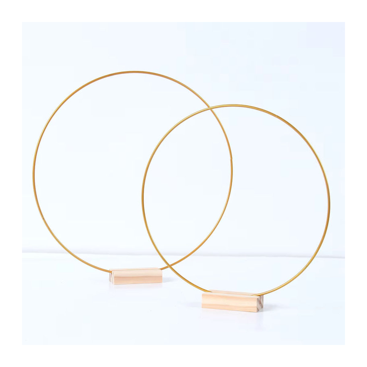 Huiran Metall Floral Hoop Kranz in Gold für DIY Makramee und moderne Wanddekoration - Bild 2