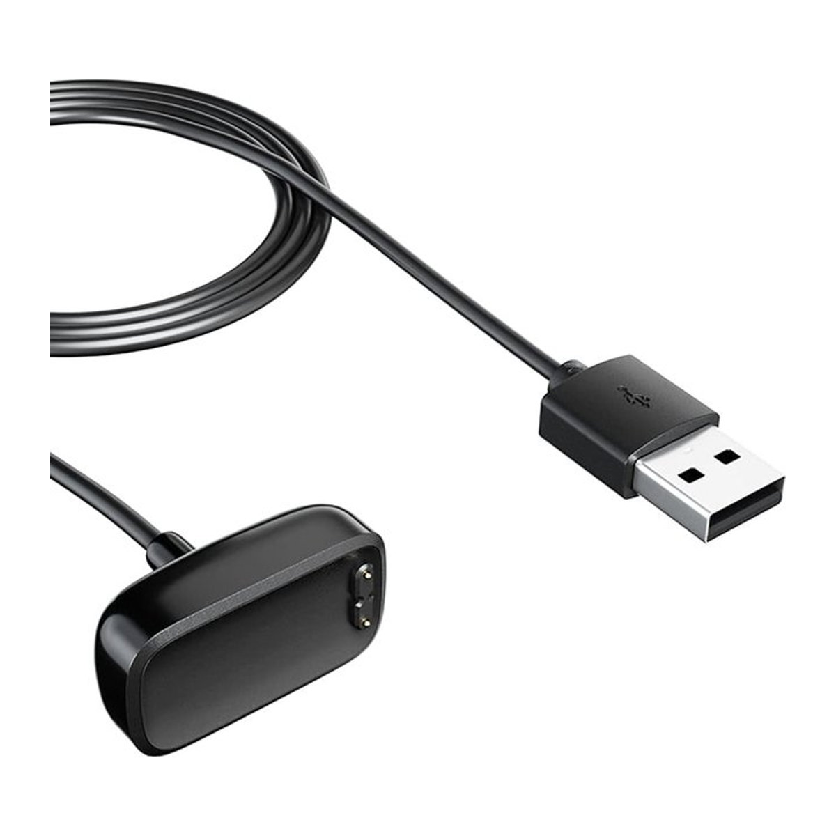 Hujerl USB-Ladekabel Ladegerät und Dock Ständer für Fitbit Charge 5, Charge 6 und Luxe in Schwarz - Bild 1