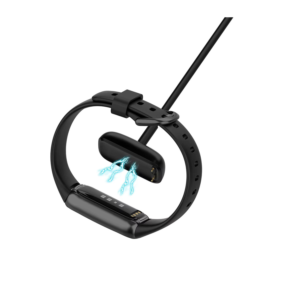 Hujerl USB-Ladekabel Ladegerät und Dock Ständer für Fitbit Charge 5, Charge 6 und Luxe in Schwarz - Bild 6