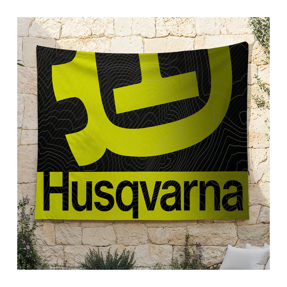 Husqvarna Banner mit S-Logo als dekorative Textilflagge, mehrfarbig, B/H: 60 x 40 cm - Bild 1