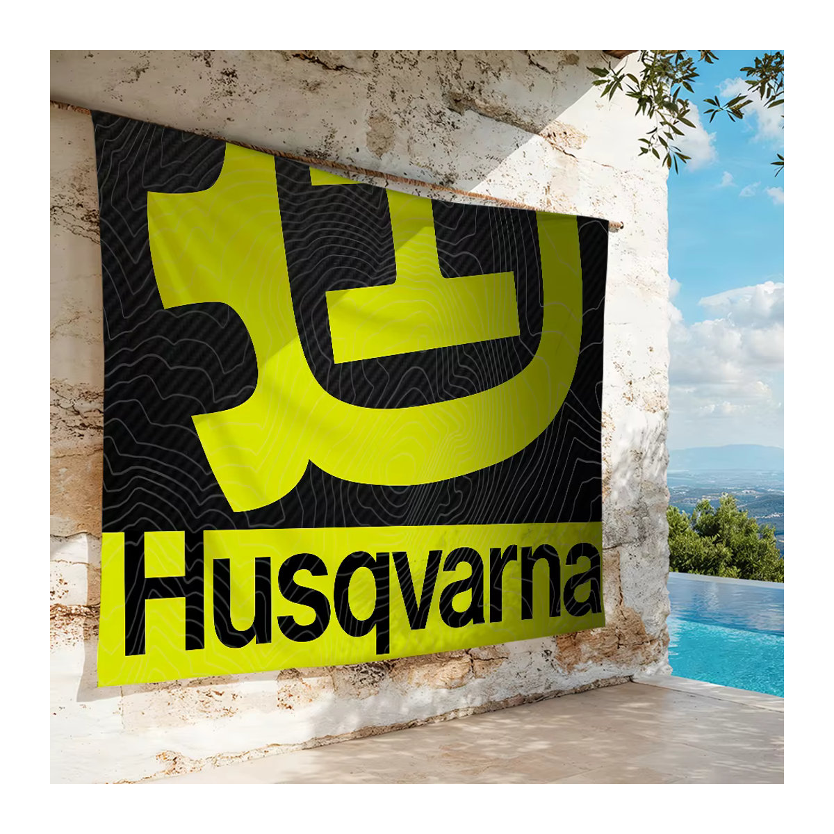 Husqvarna Banner mit S-Logo als dekorative Textilflagge, mehrfarbig, B/H: 60 x 40 cm - Bild 2