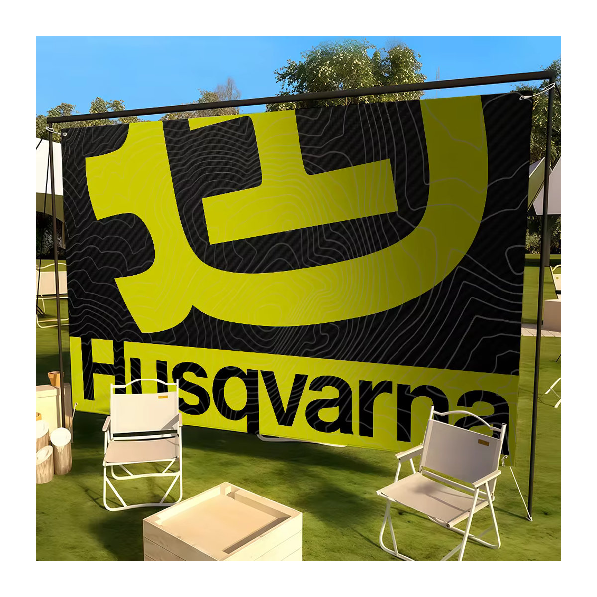 Husqvarna Banner mit S-Logo als dekorative Textilflagge, mehrfarbig, B/H: 60 x 40 cm - Bild 6