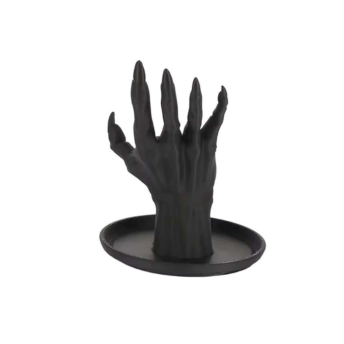 HWetR Gothic Skeleton Hand Schmuckständer aus Kunststoff in Schwarz für Halsketten und Ohrringe - Bild 3