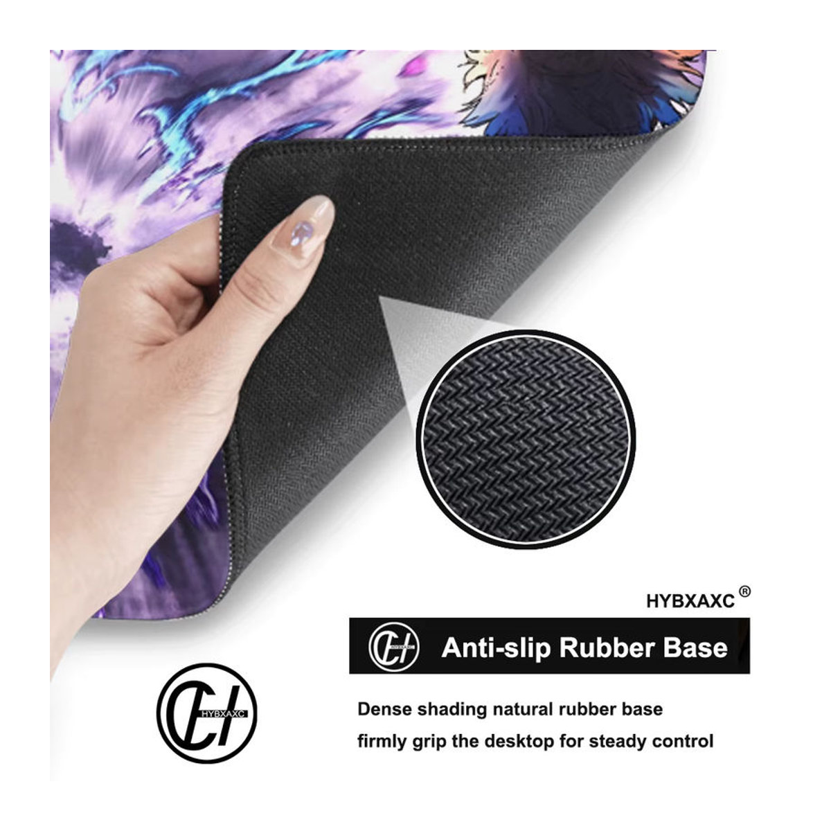 HYBXAXC Blue Lock Anime Mauspad XXL, rutschfestes Gamer Mauspad aus Gummi und Textil, mehrfarbig, B/T: 90 x 40 cm - Bild 4
