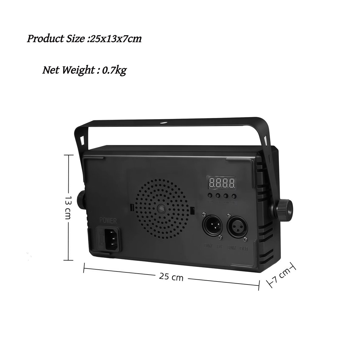 HYULIGHTS 60W Mini LED-Strahler RGB 3in1 mit DMX-Steuerung und Strobe-Funktion, Schwarz/Bunt - Bild 2