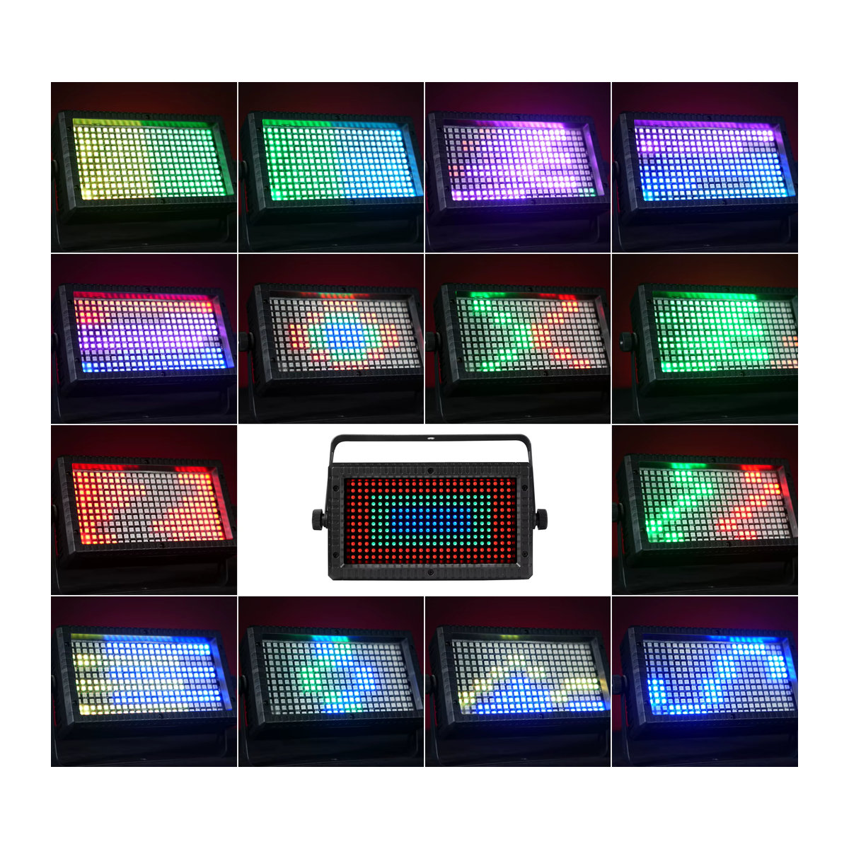 HYULIGHTS 60W Mini LED-Strahler RGB 3in1 mit DMX-Steuerung und Strobe-Funktion, Schwarz/Bunt - Bild 4