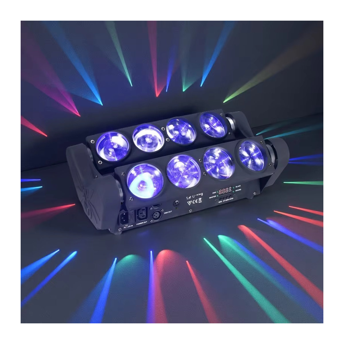 HYULIGHTS LED Spider Moving Beam Bühnenbeleuchtung RGBW 4in1 Strahler Schwarz - Bild 5
