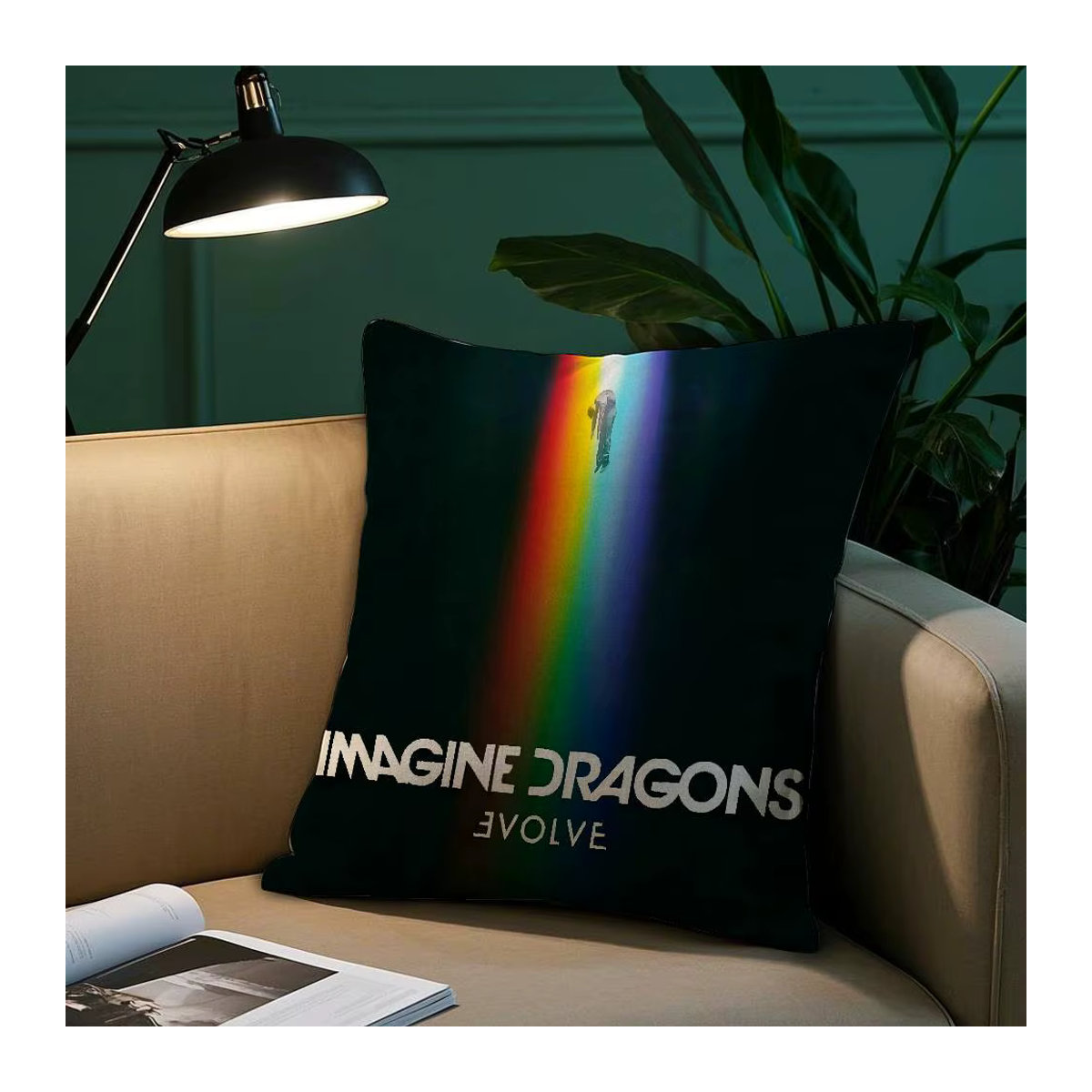 I-Imagine D-Dragons Kissenbezug aus Plüsch in Schwarz für dein Sofa und deine Heimdekoration - Bild 2