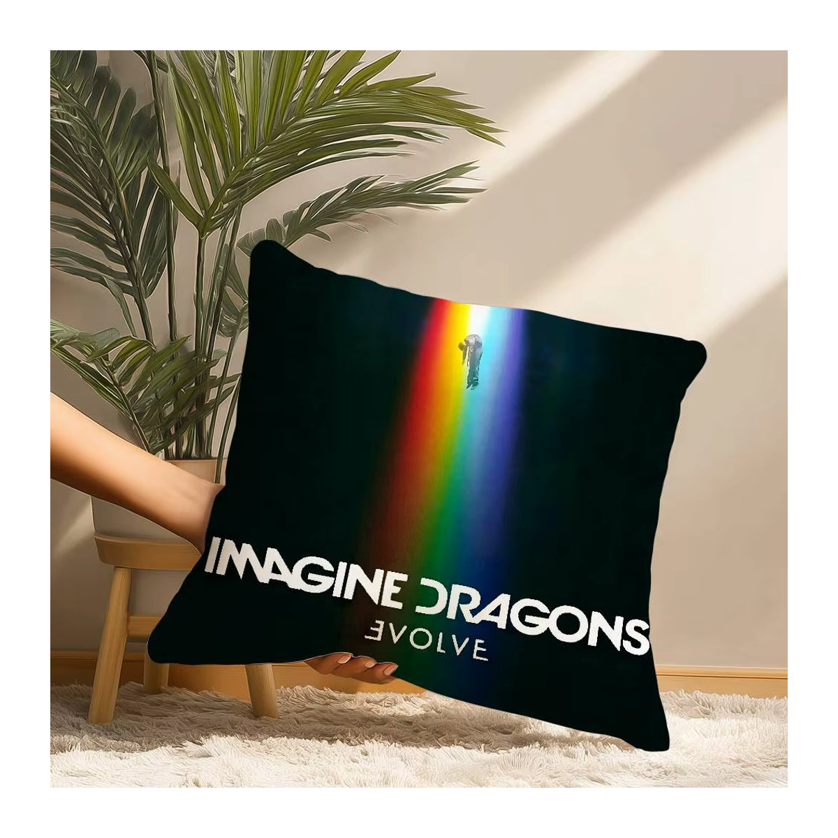 I-Imagine D-Dragons Kissenbezug aus Plüsch in Schwarz für dein Sofa und deine Heimdekoration - Bild 3