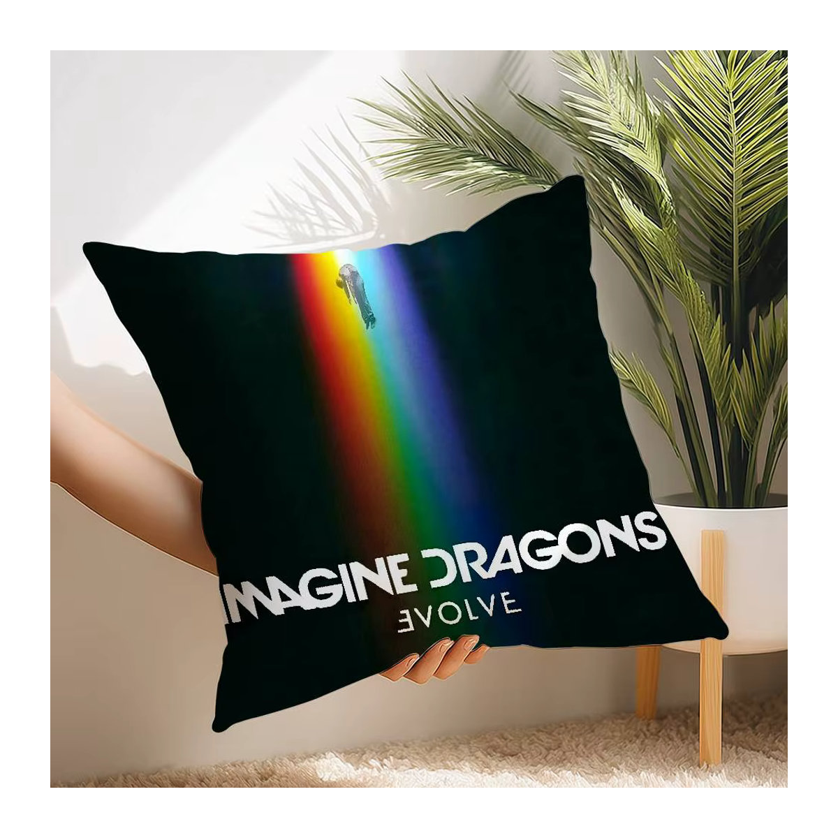 I-Imagine D-Dragons Kissenbezug aus Plüsch in Schwarz für dein Sofa und deine Heimdekoration - Bild 4