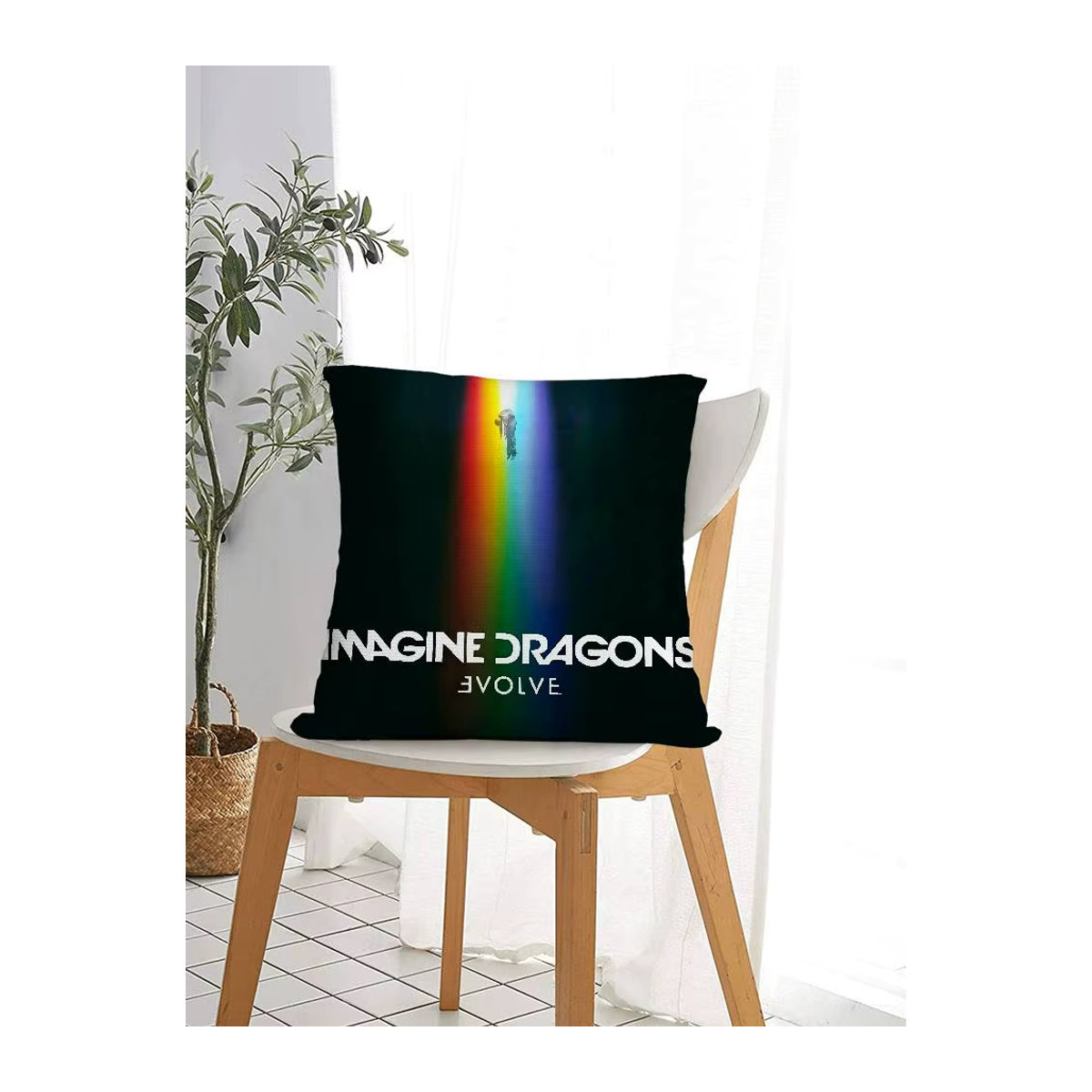 I-Imagine D-Dragons Kissenbezug aus Plüsch in Schwarz für dein Sofa und deine Heimdekoration - Bild 5