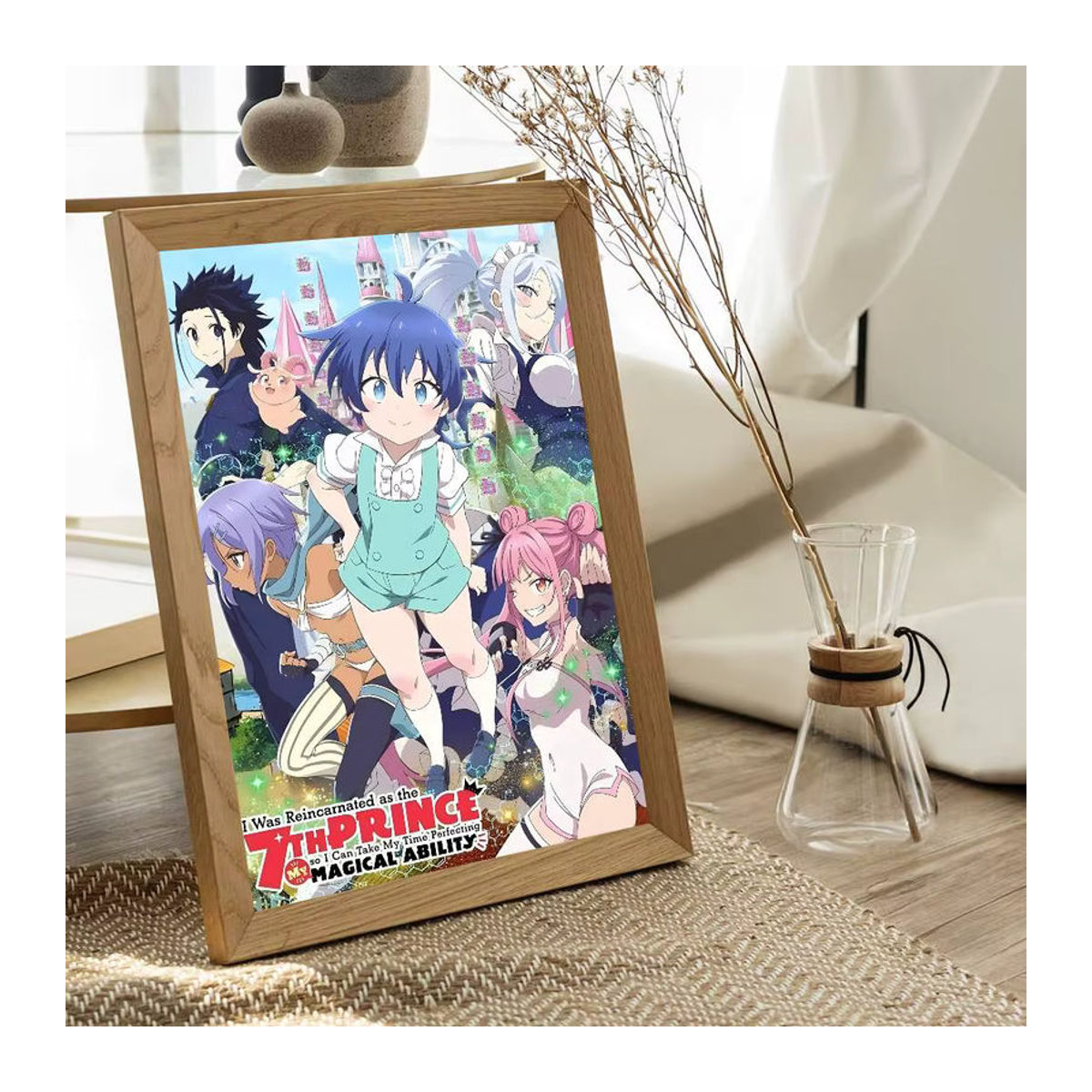 I Was Reincarnated As The 7th Prince Vintage Anime Poster Wasserfester Aufkleber für deine Wanddekoration in Mehrfarbig - Bild 5