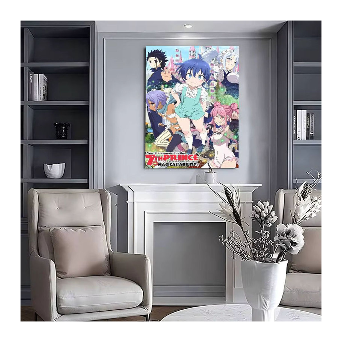 I Was Reincarnated As The 7th Prince Vintage Anime Poster Wasserfester Aufkleber für deine Wanddekoration in Mehrfarbig - Bild 6