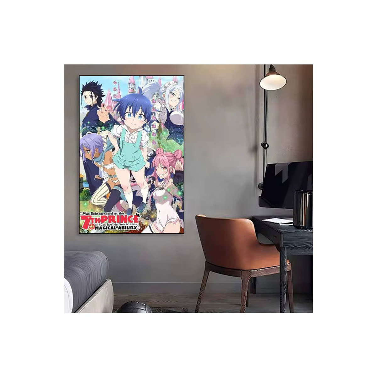 I Was Reincarnated As The 7th Prince Vintage Anime Poster Wasserfester Aufkleber für deine Wanddekoration in Mehrfarbig - Bild 7