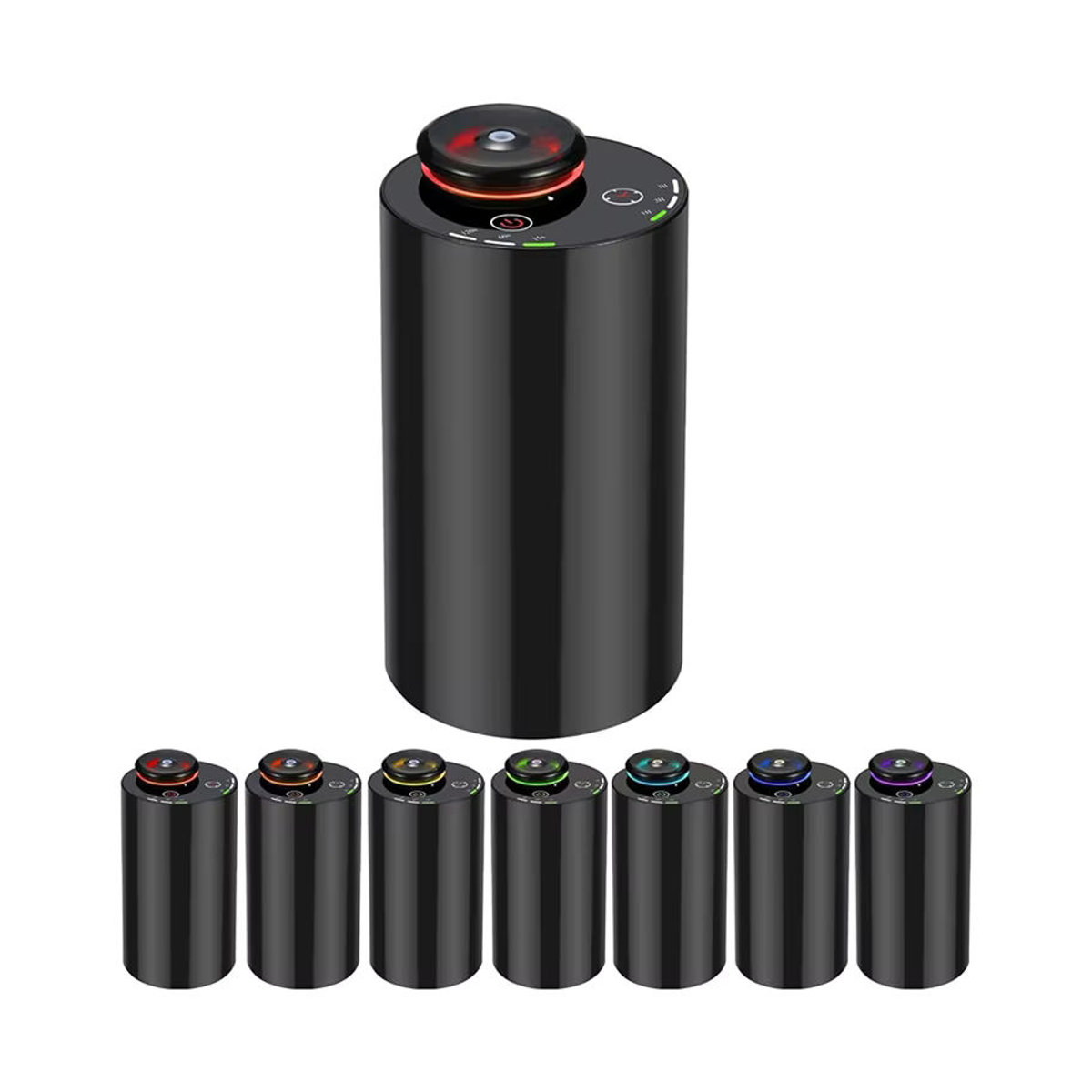 ifu A13I Wasserloser Diffusor für ätherische Öle in Schwarz mit 3 Nebelmodi, 4 Timer-Funktionen und 7-farbiger LED-Beleuchtung - Bild 4