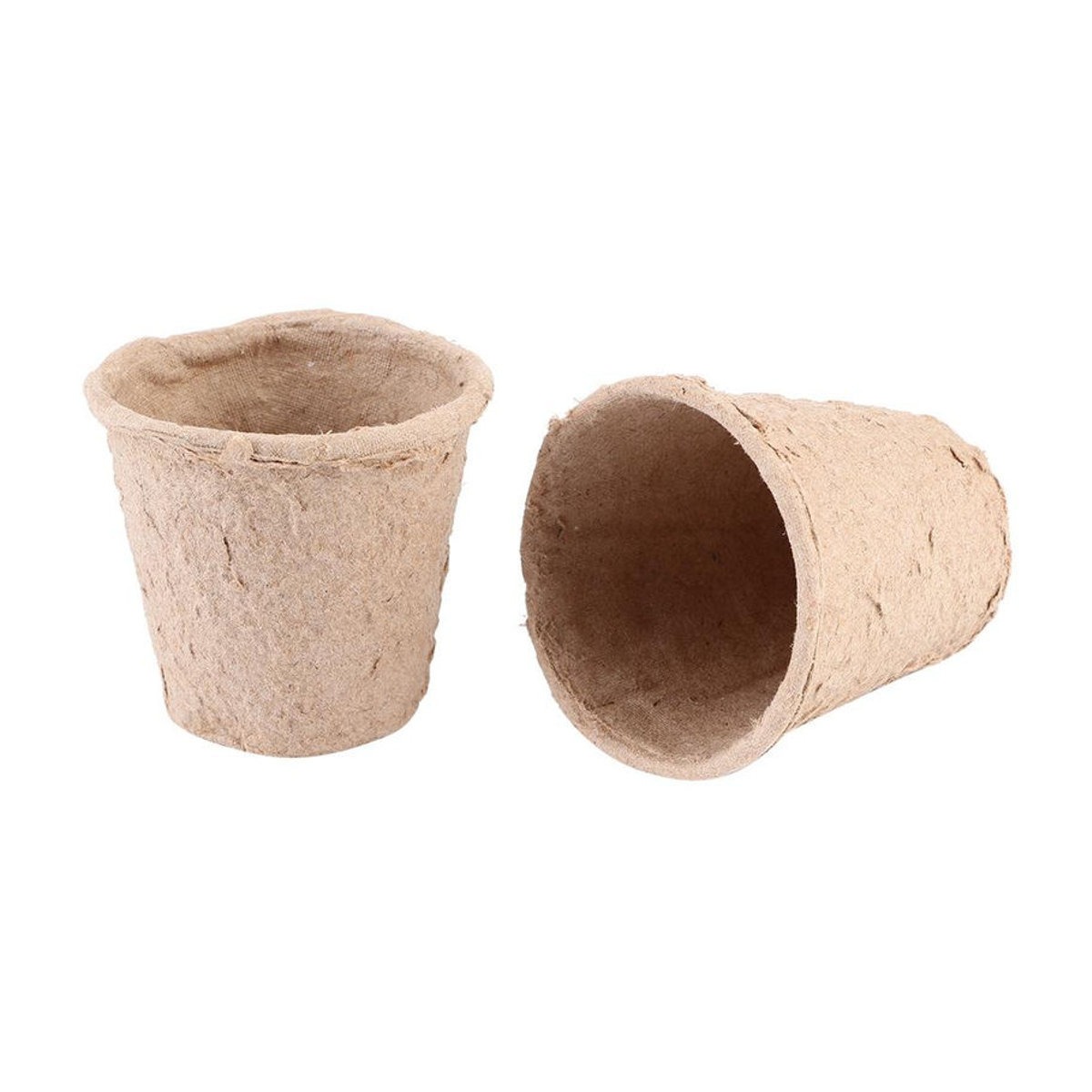 Igeteck 50 Stück runde biologisch abbaubare Anzuchttöpfe aus Papierpulp in Braun, Durchmesser: 6 cm - Bild 4