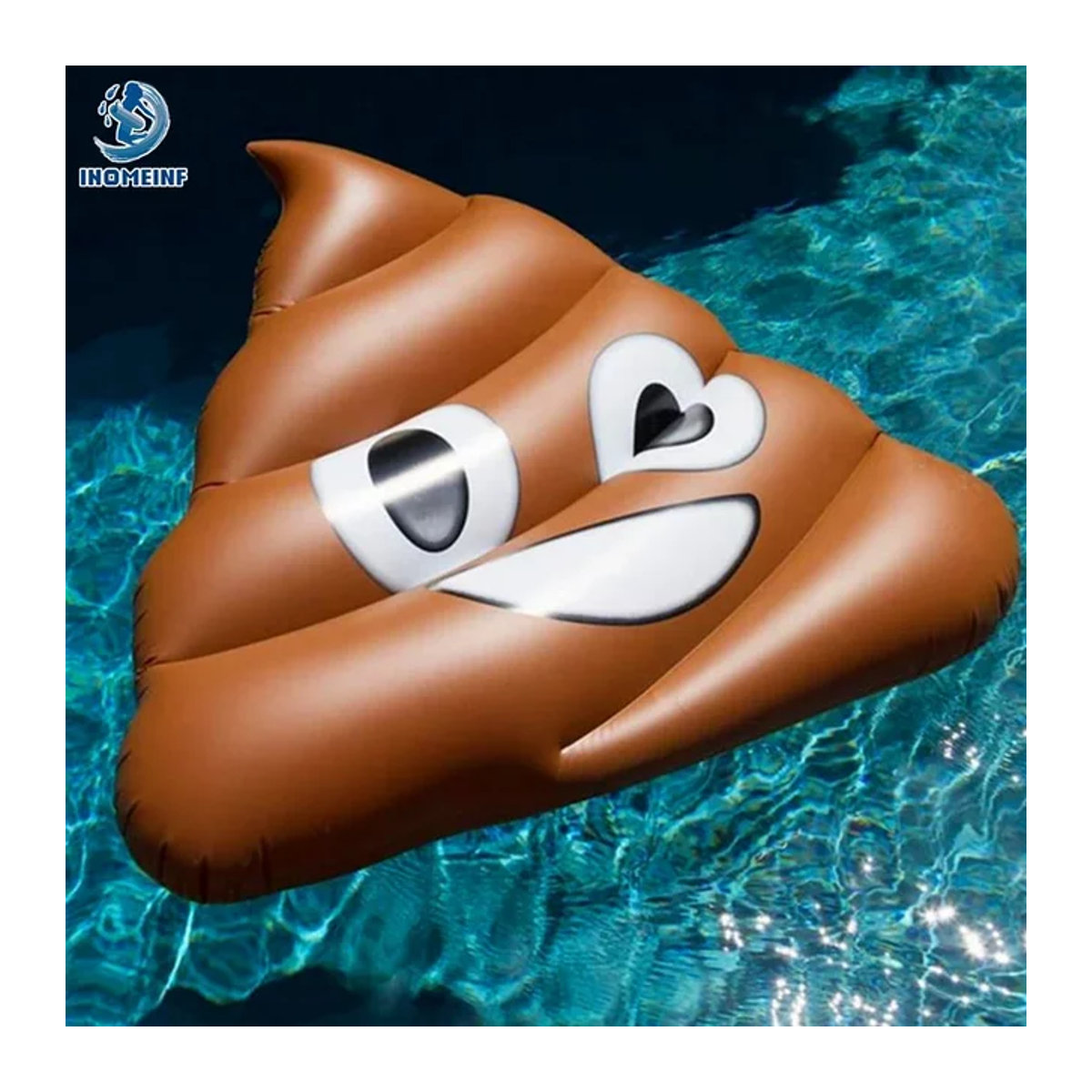 IHOMEINF Aufblasbare Poolmatratze im Poo Modell, Schwimmring für Erwachsene, Durchmesser: 160 cm - Bild 1