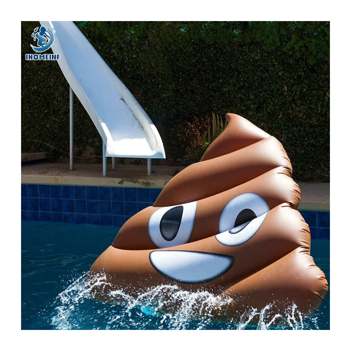 IHOMEINF Aufblasbare Poolmatratze im Poo Modell, Schwimmring für Erwachsene, Durchmesser: 160 cm - Bild 2