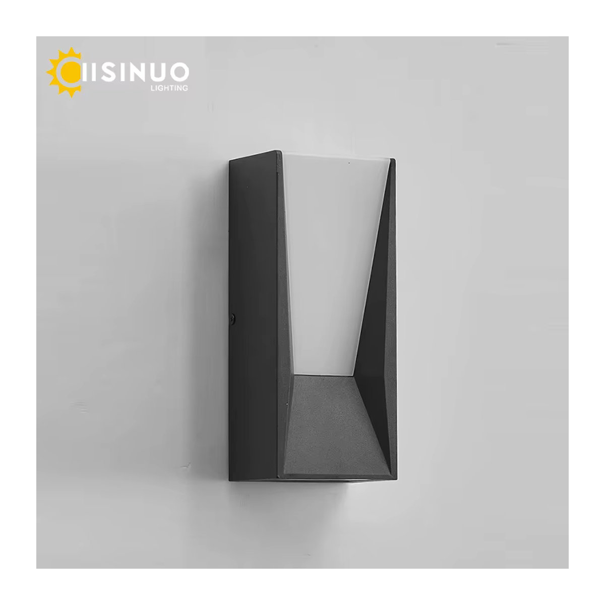 IISINUO Außenwandleuchte aus Aluminium mit PIR-Sensor in Schwarz und warmweißem Licht für Garten, Veranda und Balkon - Bild 5
