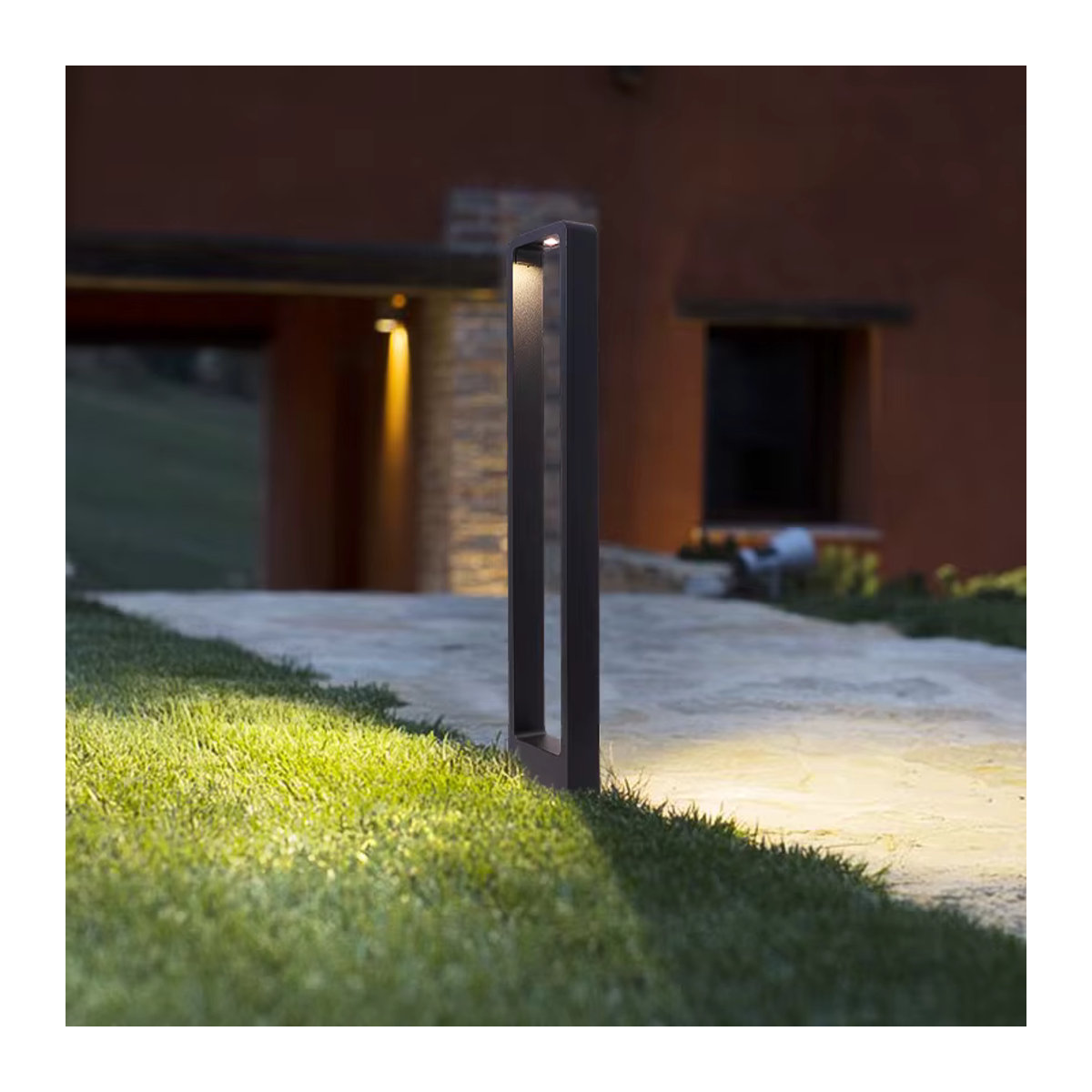 IISINUO LED Pollerleuchte Modern aus Aluminium mit 7W IP65 Wasserdicht in Weiß oder Anthrazit mit kaltweißem Licht - Bild 5