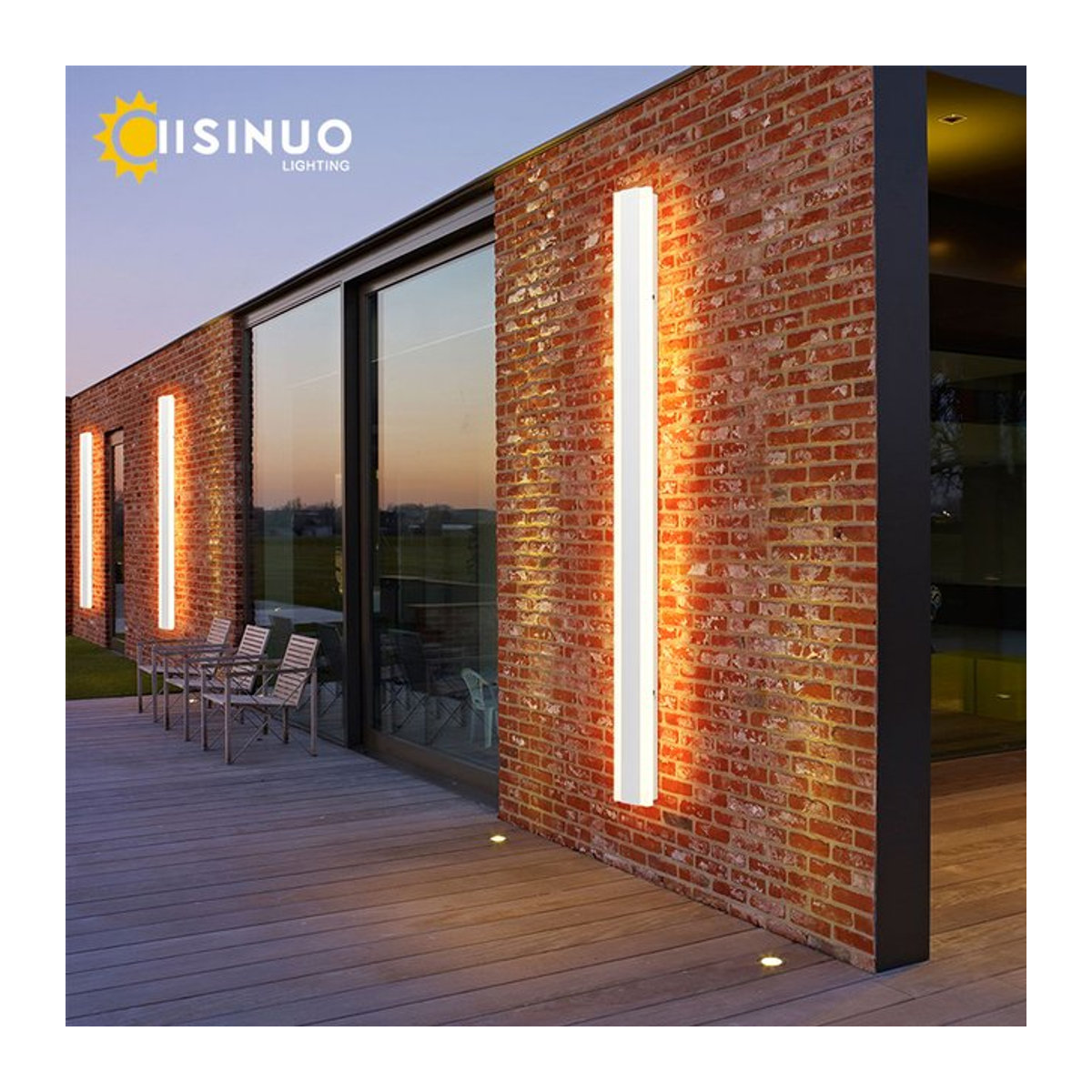IISINUO LED Wandleuchte für den Außenbereich minimalistisch in Schwarz, Weiß oder Grau - Bild 1