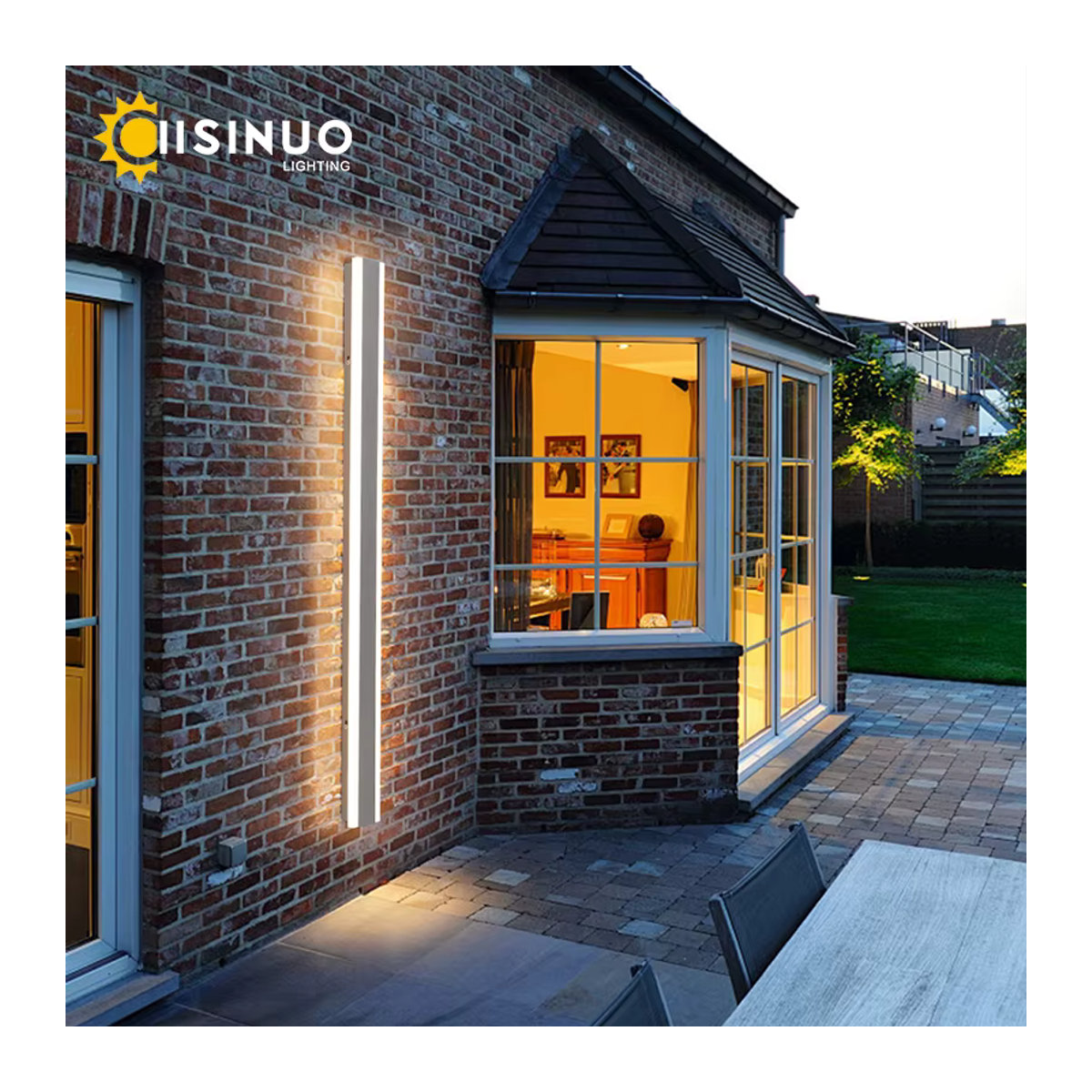 IISINUO LED Wandleuchte für den Außenbereich minimalistisch in Schwarz, Weiß oder Grau - Bild 2