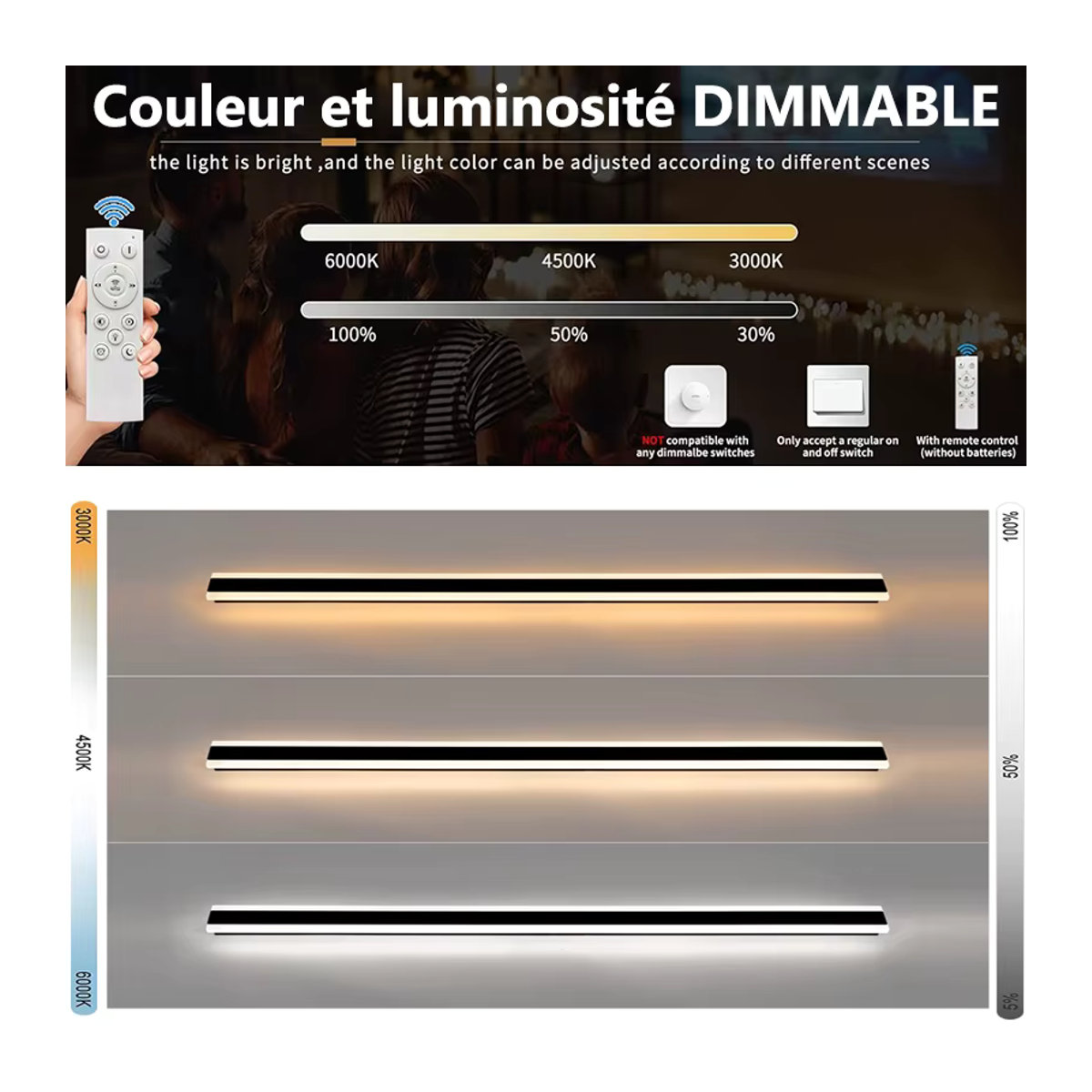 IISINUO LED Wandleuchte für den Außenbereich minimalistisch in Schwarz, Weiß oder Grau - Bild 5