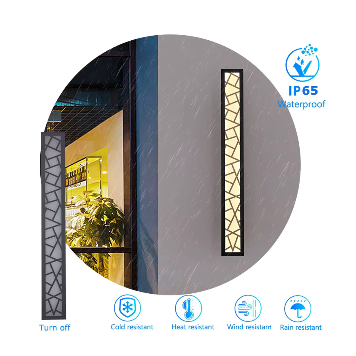 IISINUO LED Wandleuchte IP65 wasserdicht aus Edelstahl und Acryl in Schwarz, moderne Außenleuchte für Garten und Terrasse - Bild 3