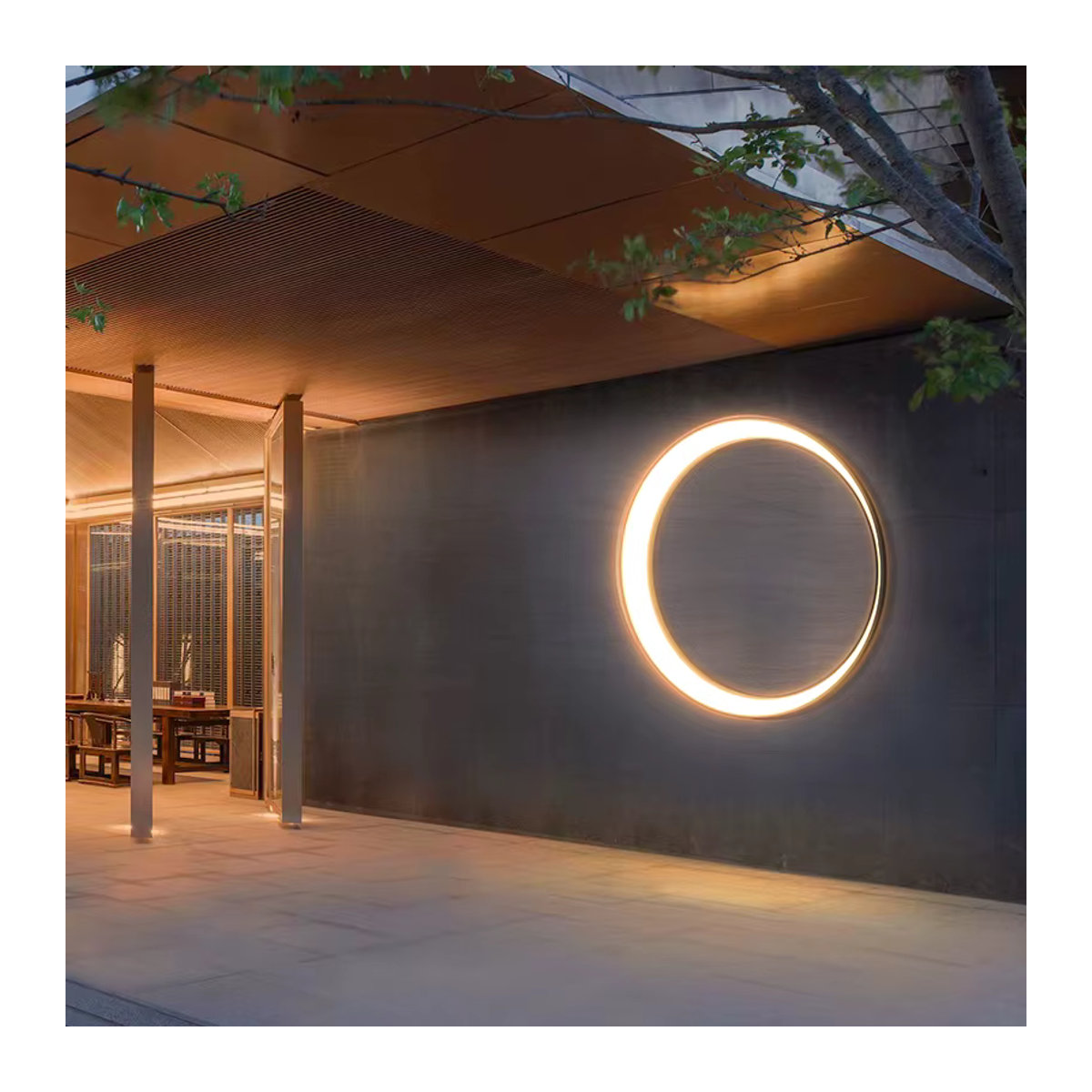 IISINUO LED Wandleuchte Mondlampe aus Edelstahl in Weiß, IP65 wasserdicht, Kaltweiß, 36 W - Bild 3