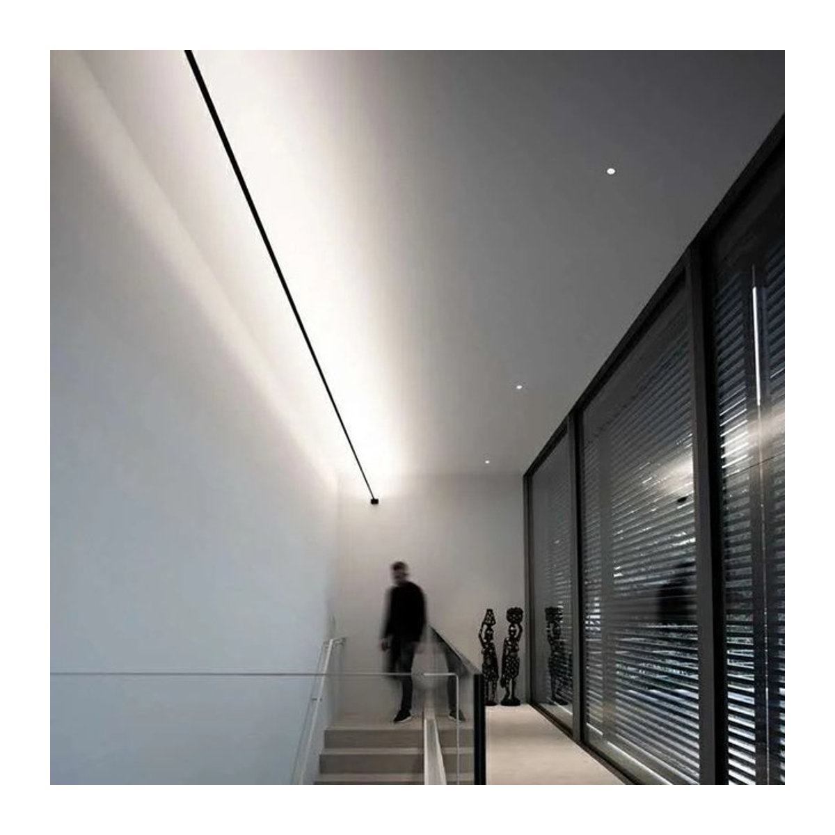 IISINUO Moderne LED Wandlampe Skyline Design in Schwarz-Weiß zur Dekoration für Wohnzimmer und Badezimmer - Bild 1