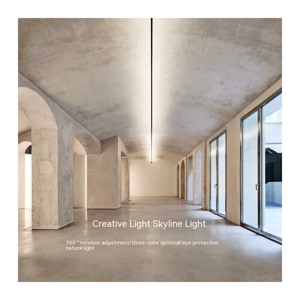 IISINUO Moderne LED Wandlampe Skyline Design in Schwarz-Weiß zur Dekoration für Wohnzimmer und Badezimmer - Bild 2