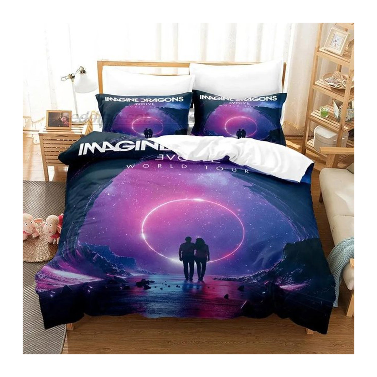 Imagine Dragons Bettwäscheset mit 3D-Druck, mehrfarbig, B/H: 135 x 200 cm - Bild 1